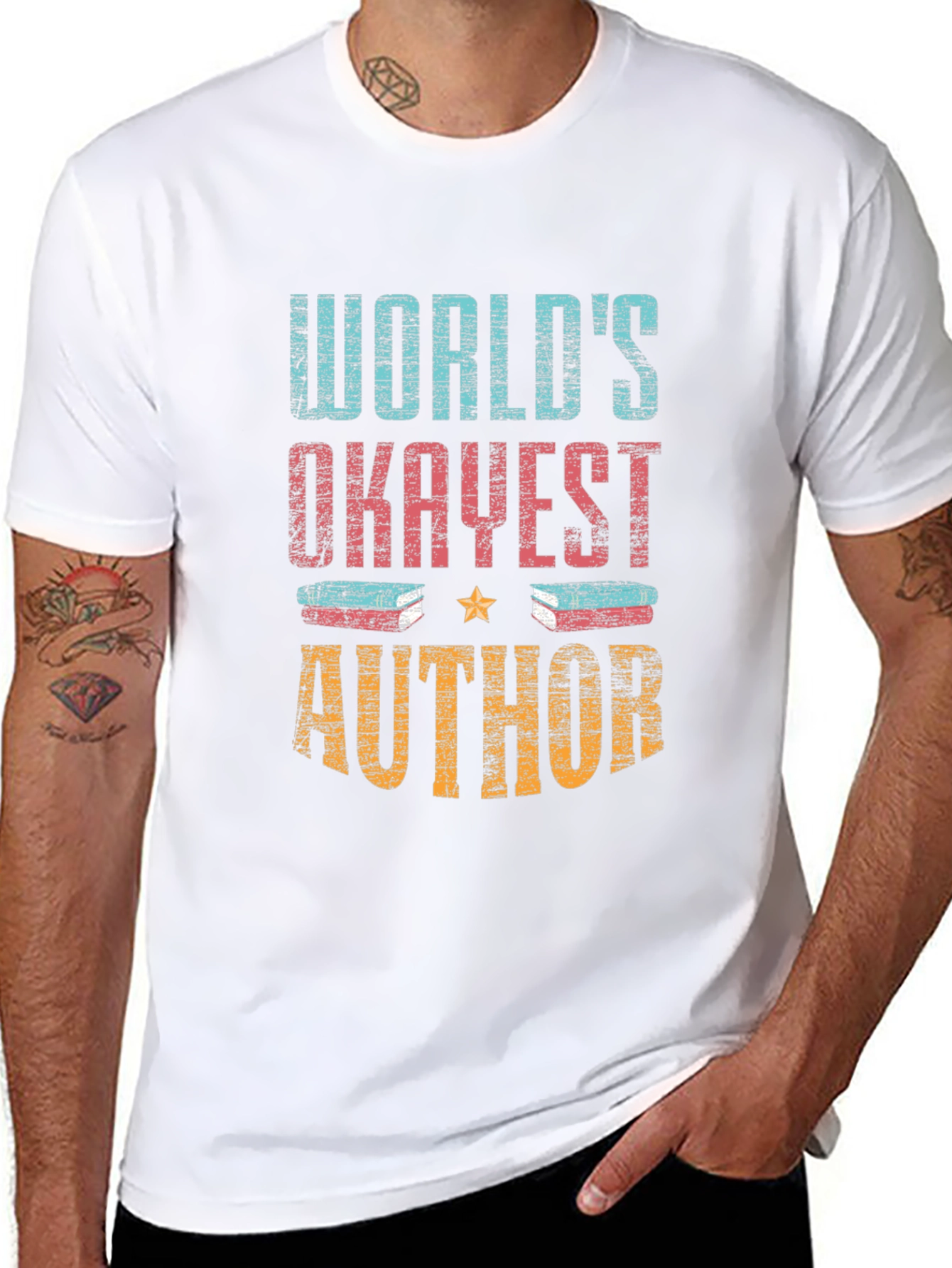 Worlds Okayest Author Graphic Tee