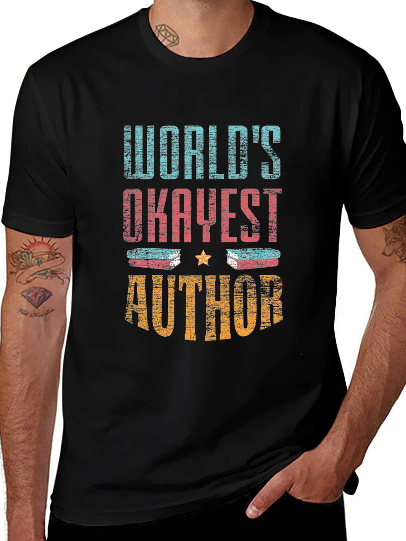Worlds Okayest Author Graphic Tee