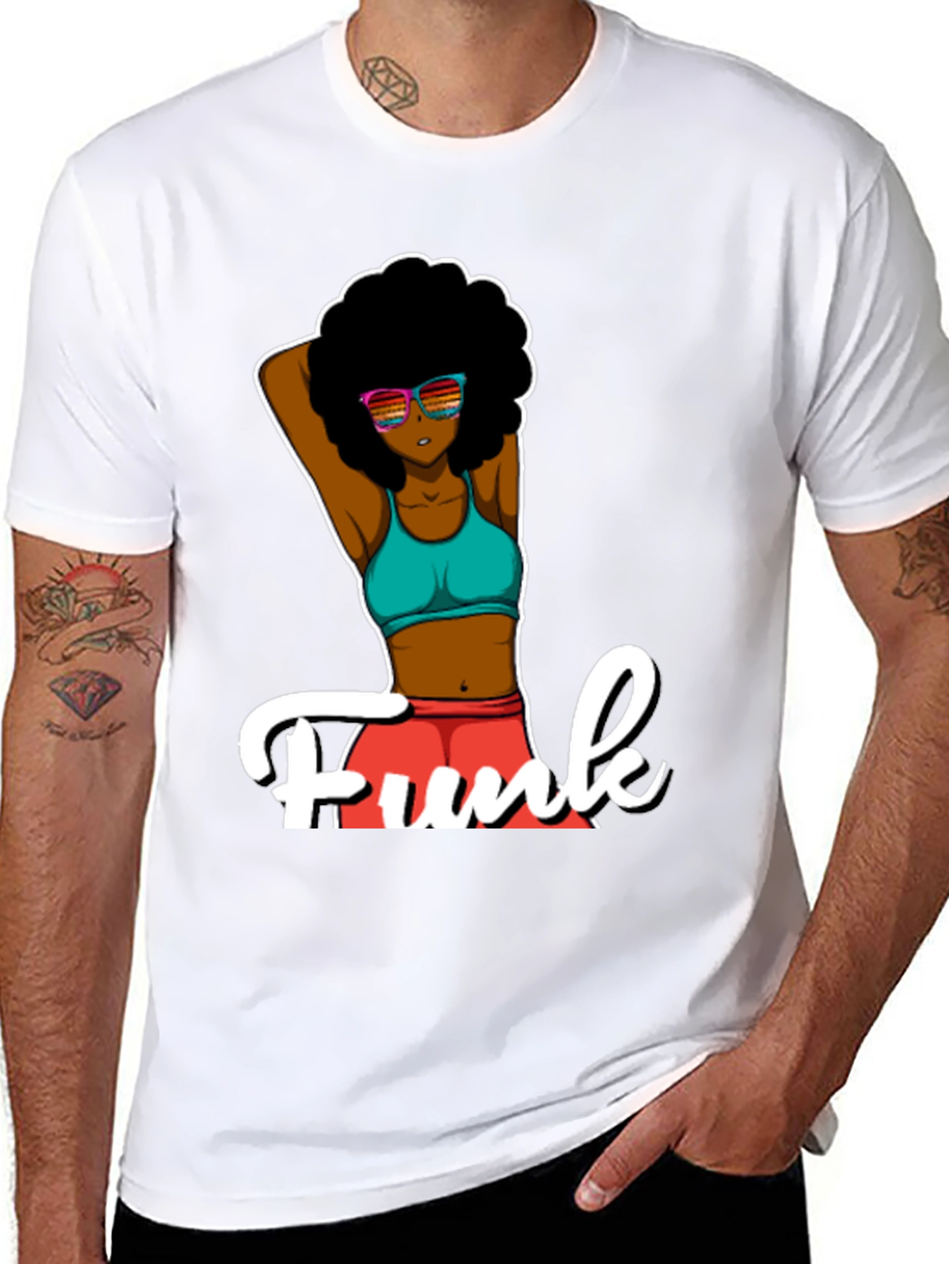 Funky Afro T-Shirt - Black