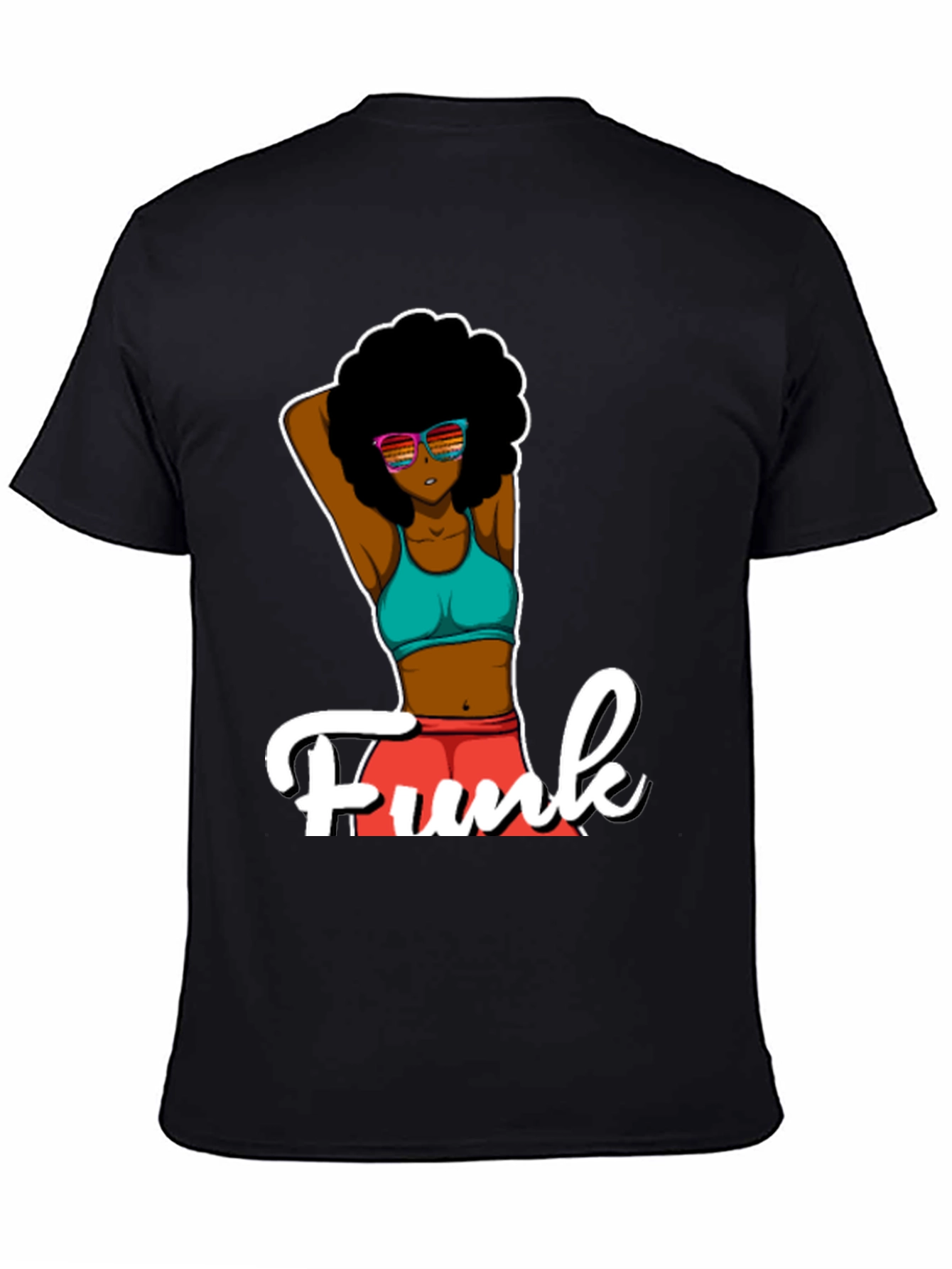 Funky Afro T-Shirt - Black