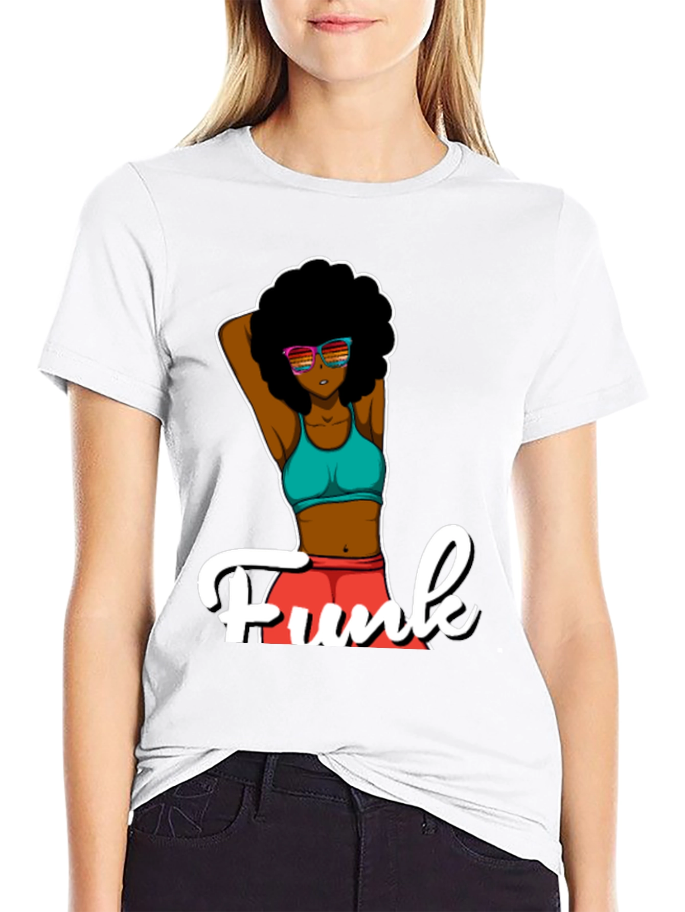 Funky Afro T-Shirt - Black