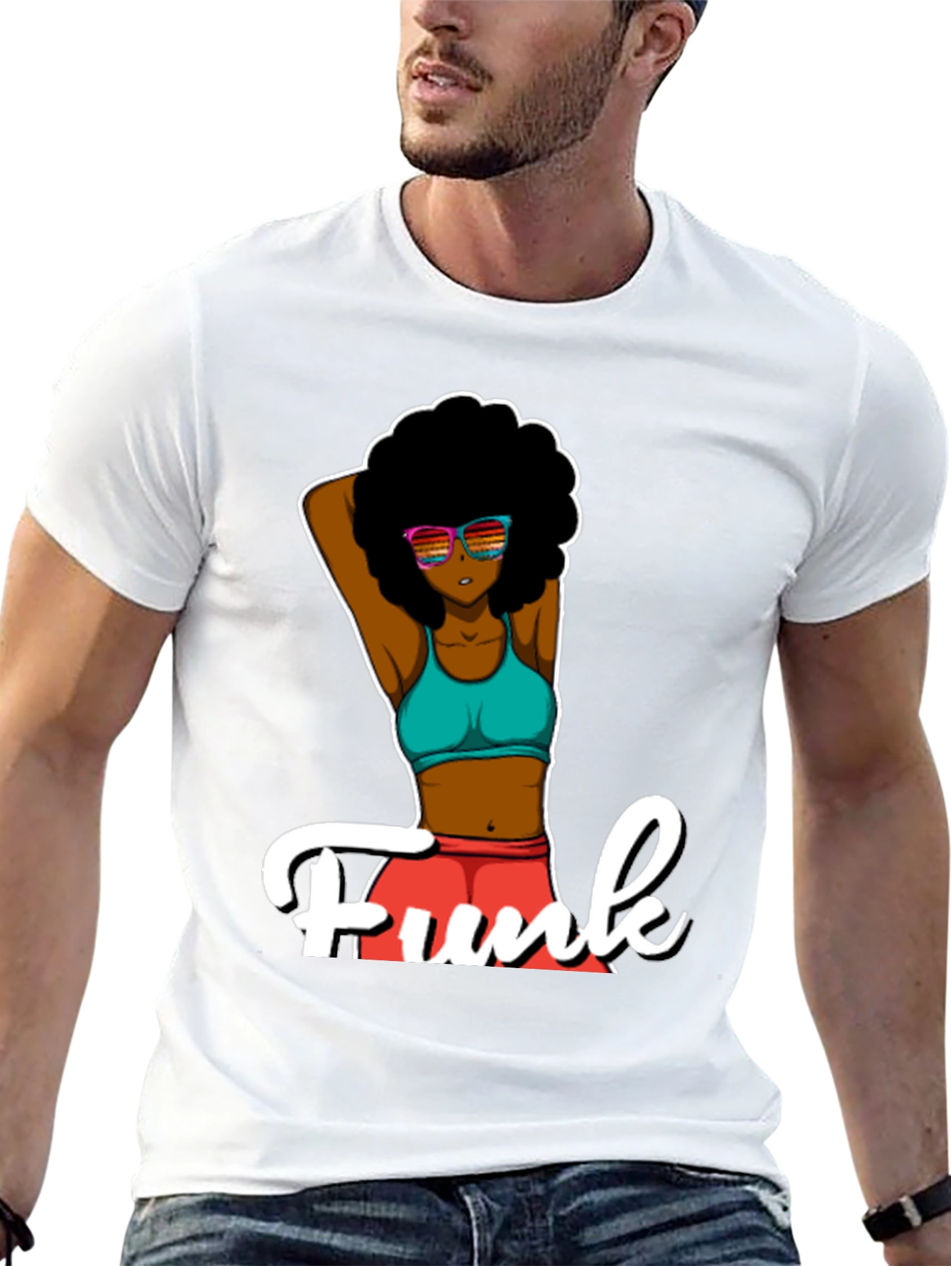 Funky Afro T-Shirt - Black