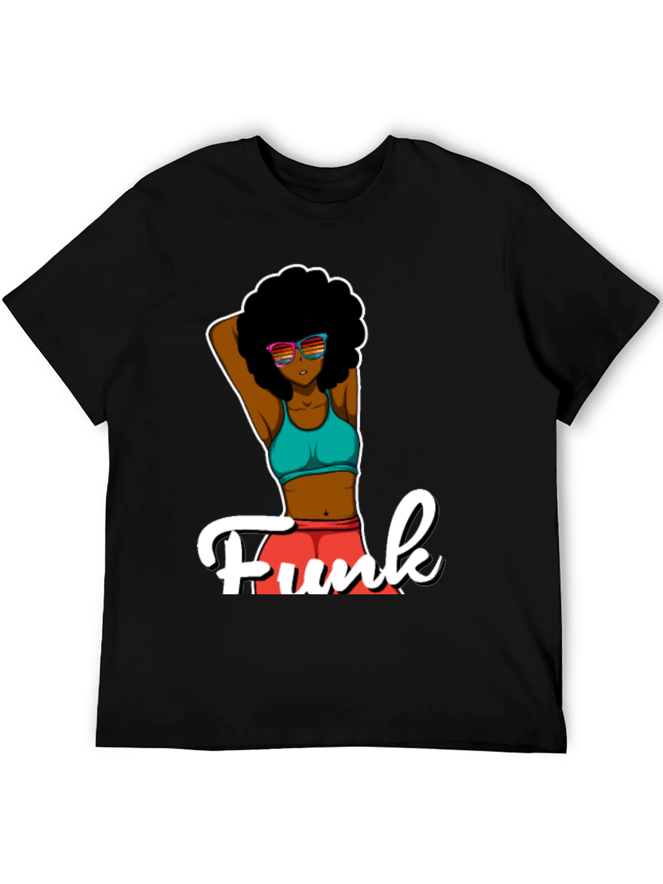 Funky Afro T-Shirt - Black