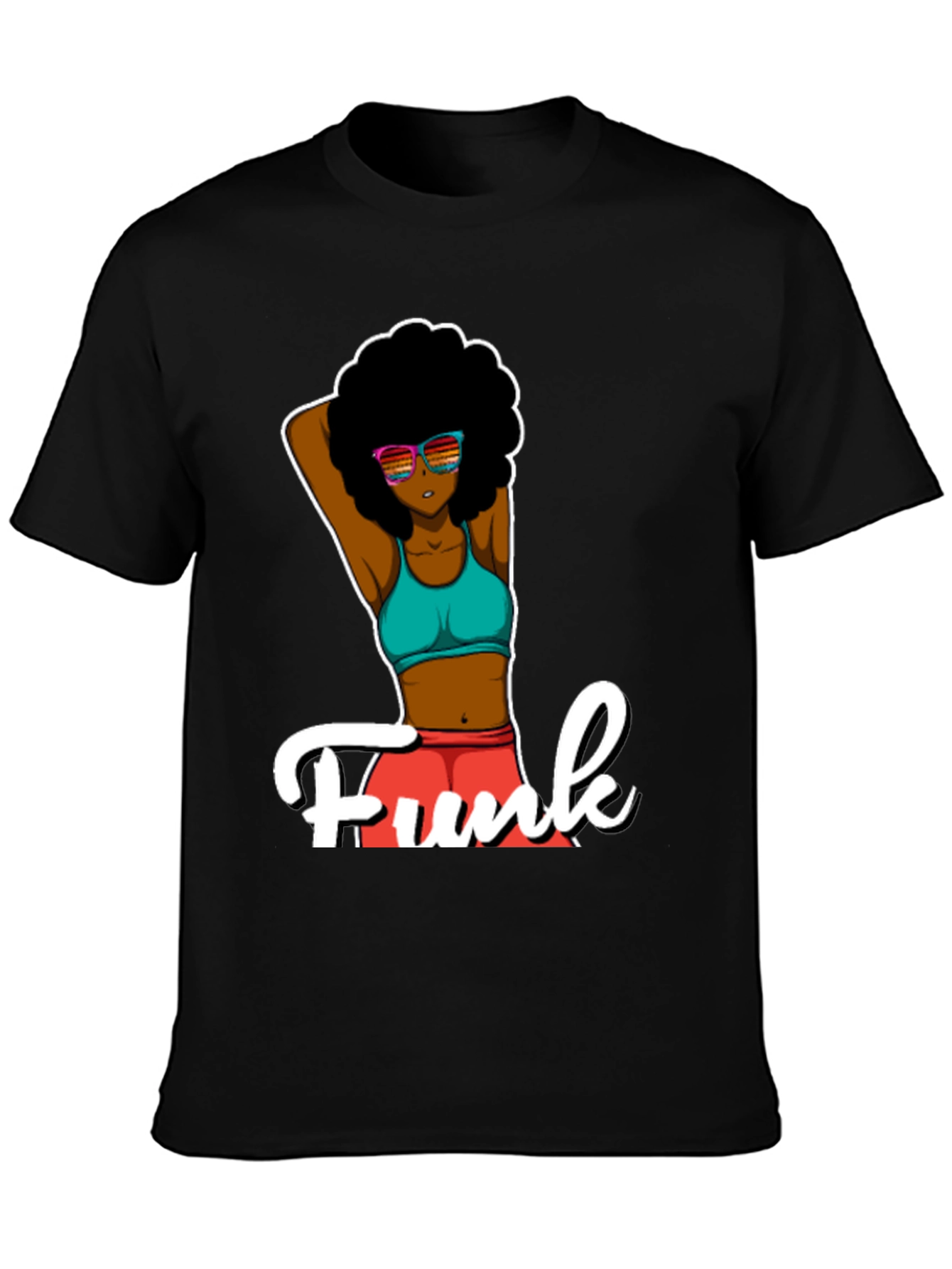 Funky Afro T-Shirt - Black