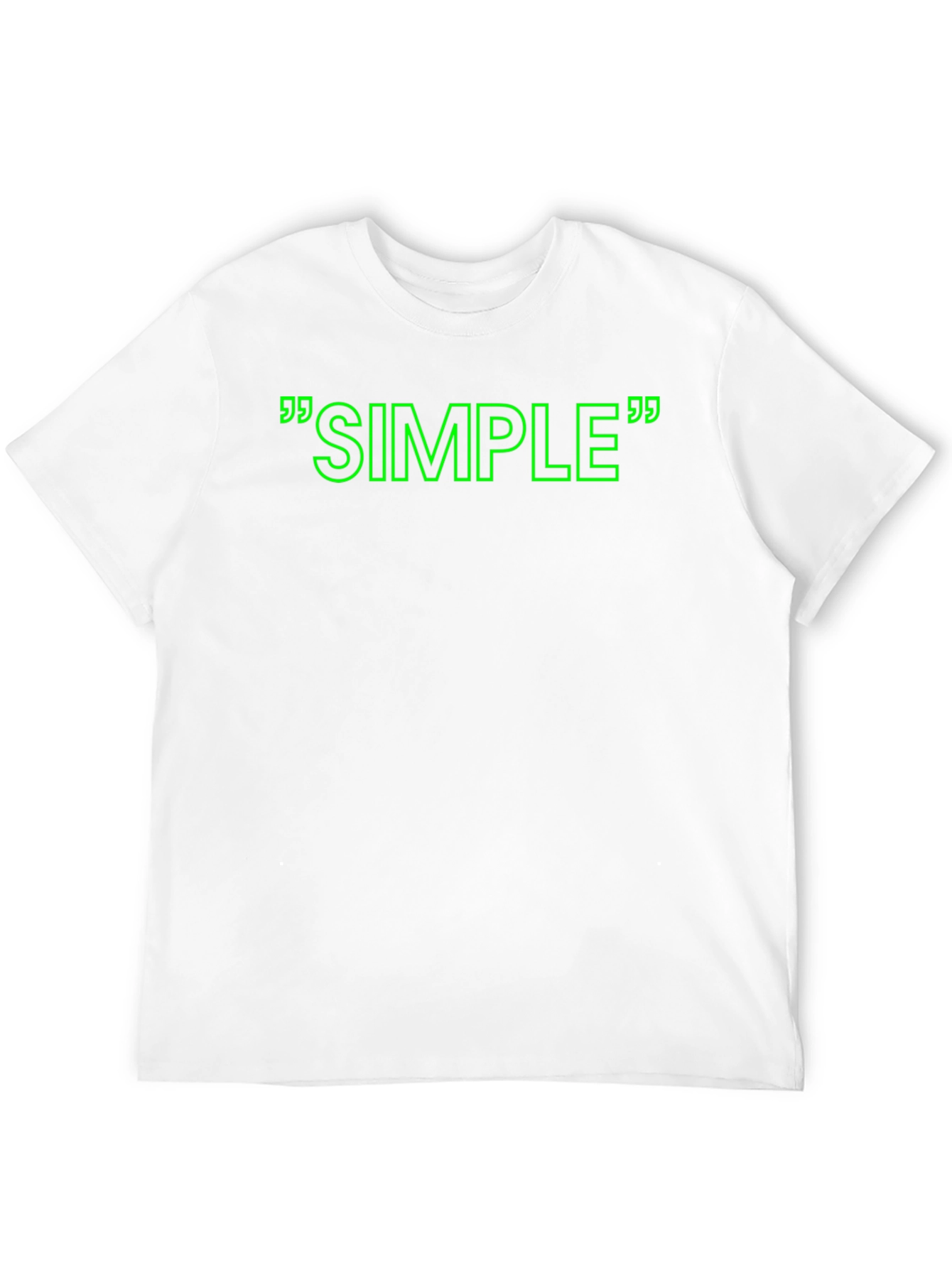 SIMPLE Graphic Print Crew Neck T-Shirt - Black