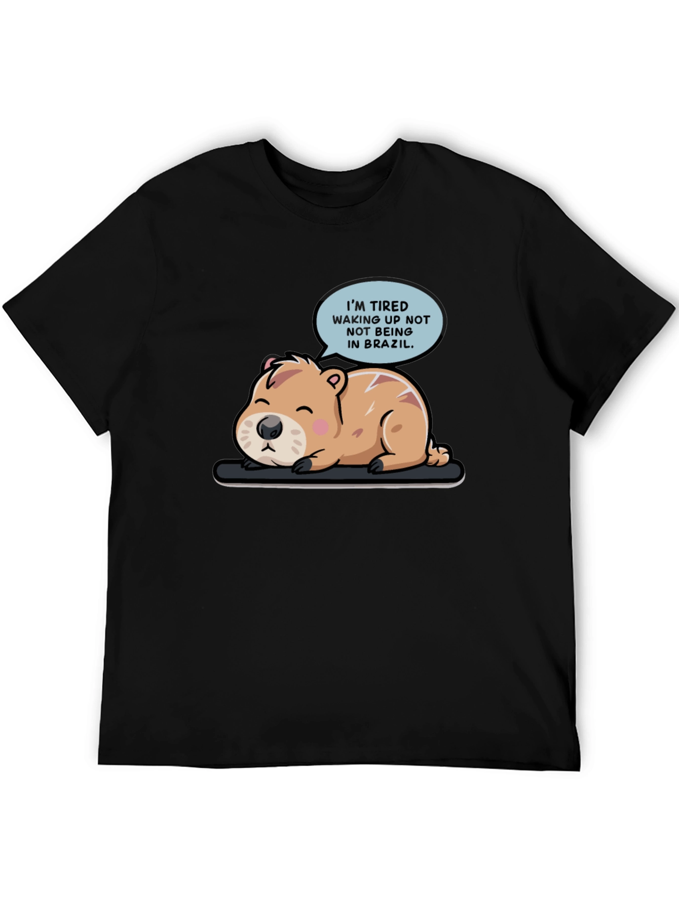 Tired Capybara Brazil T-Shirt