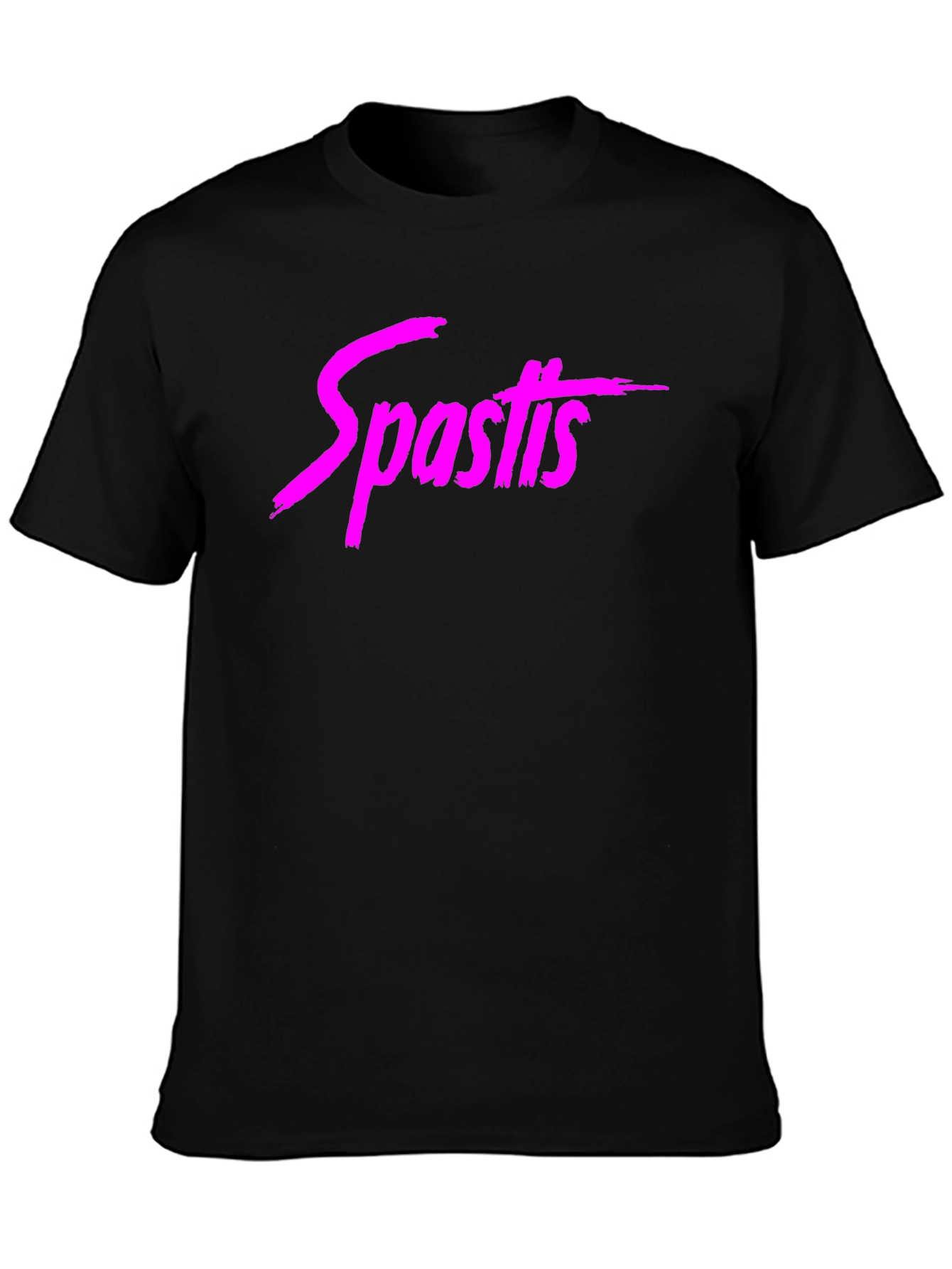 Spastis Graphic T-Shirt - Black Casual Style
