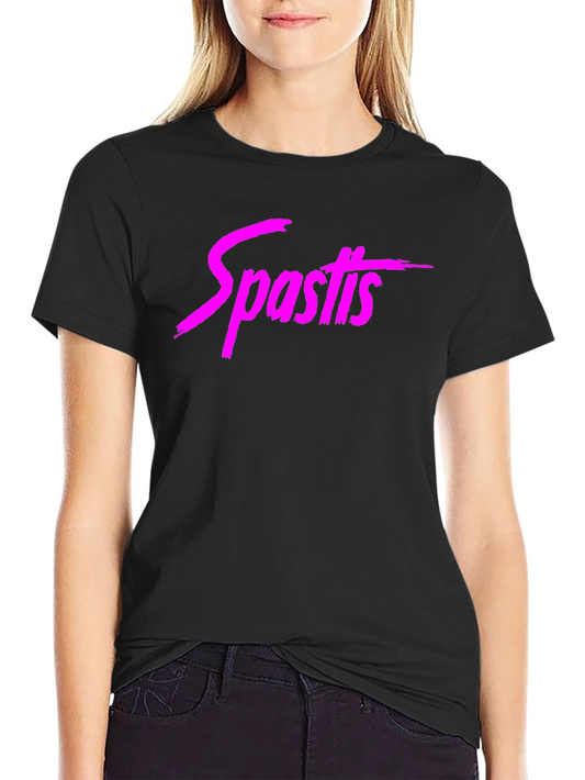 Spastis Graphic T-Shirt - Black Casual Style