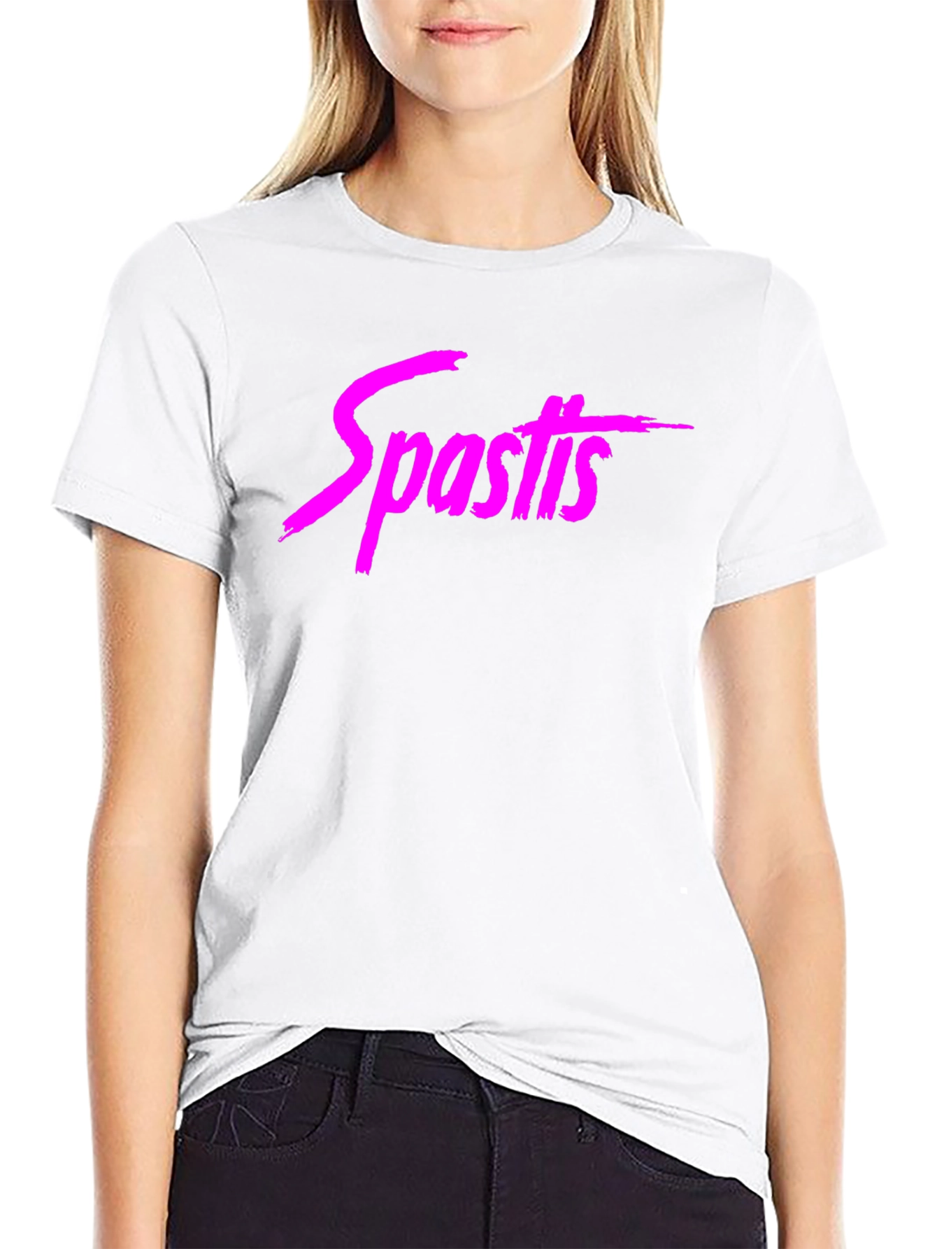 Spastis Graphic T-Shirt - Black Casual Style