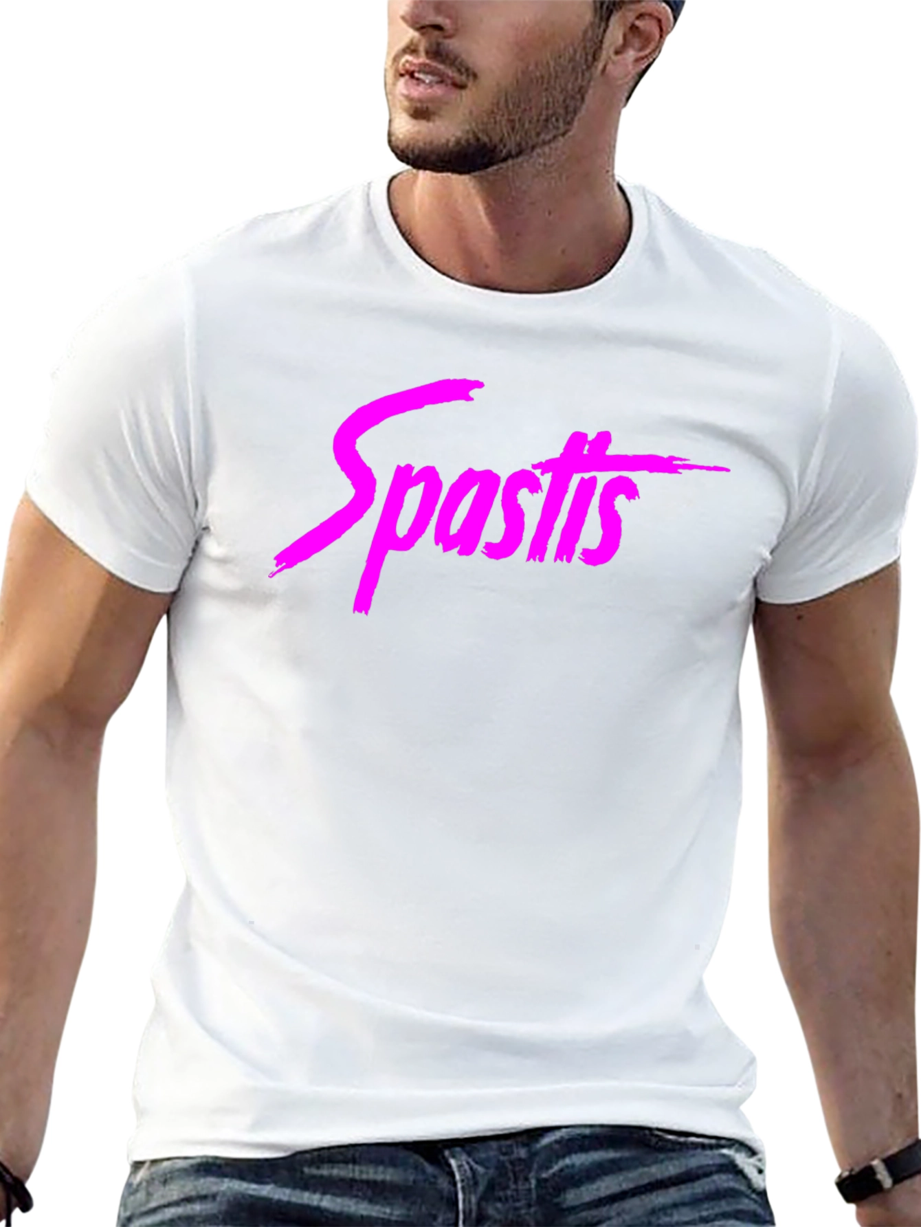 Spastis Graphic T-Shirt - Black Casual Style