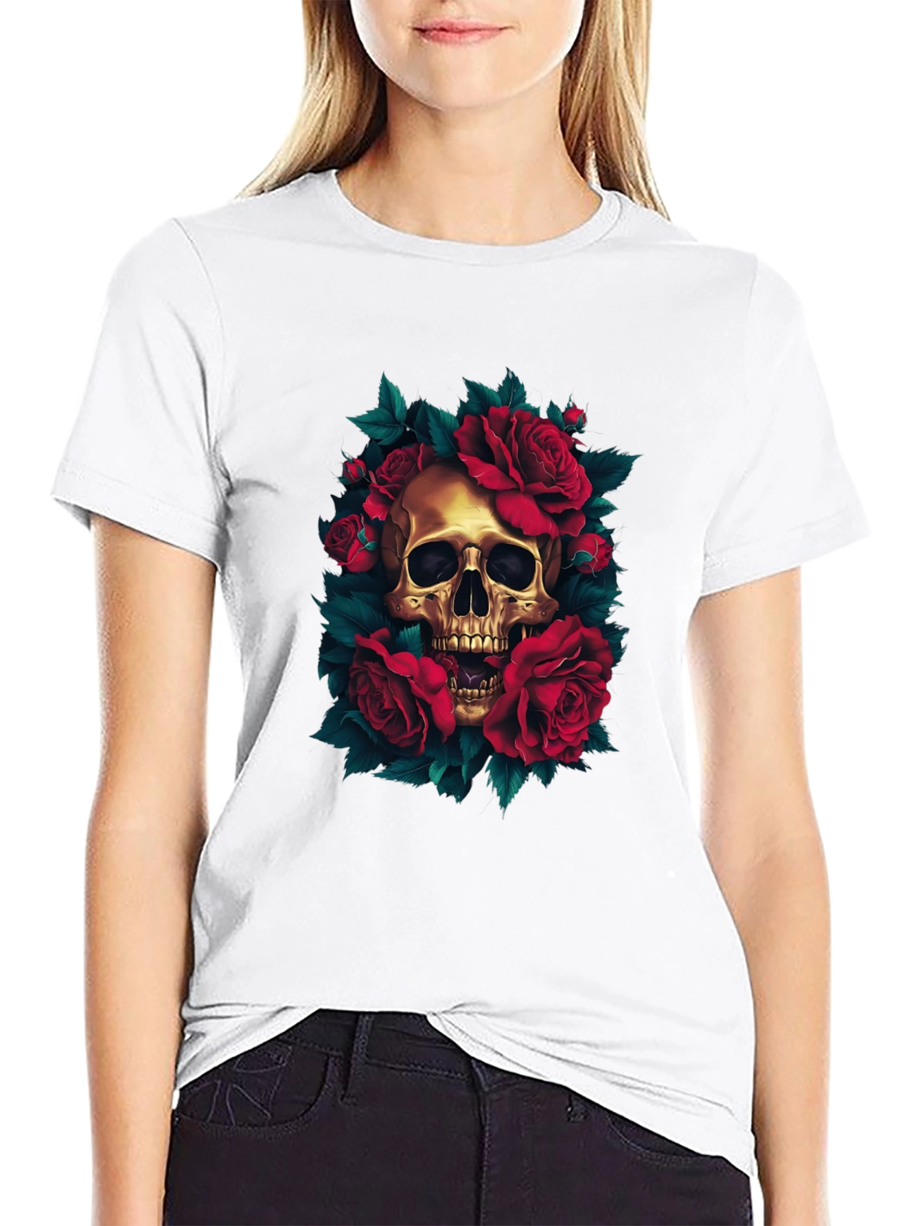 Skull & Roses Graphic Tee