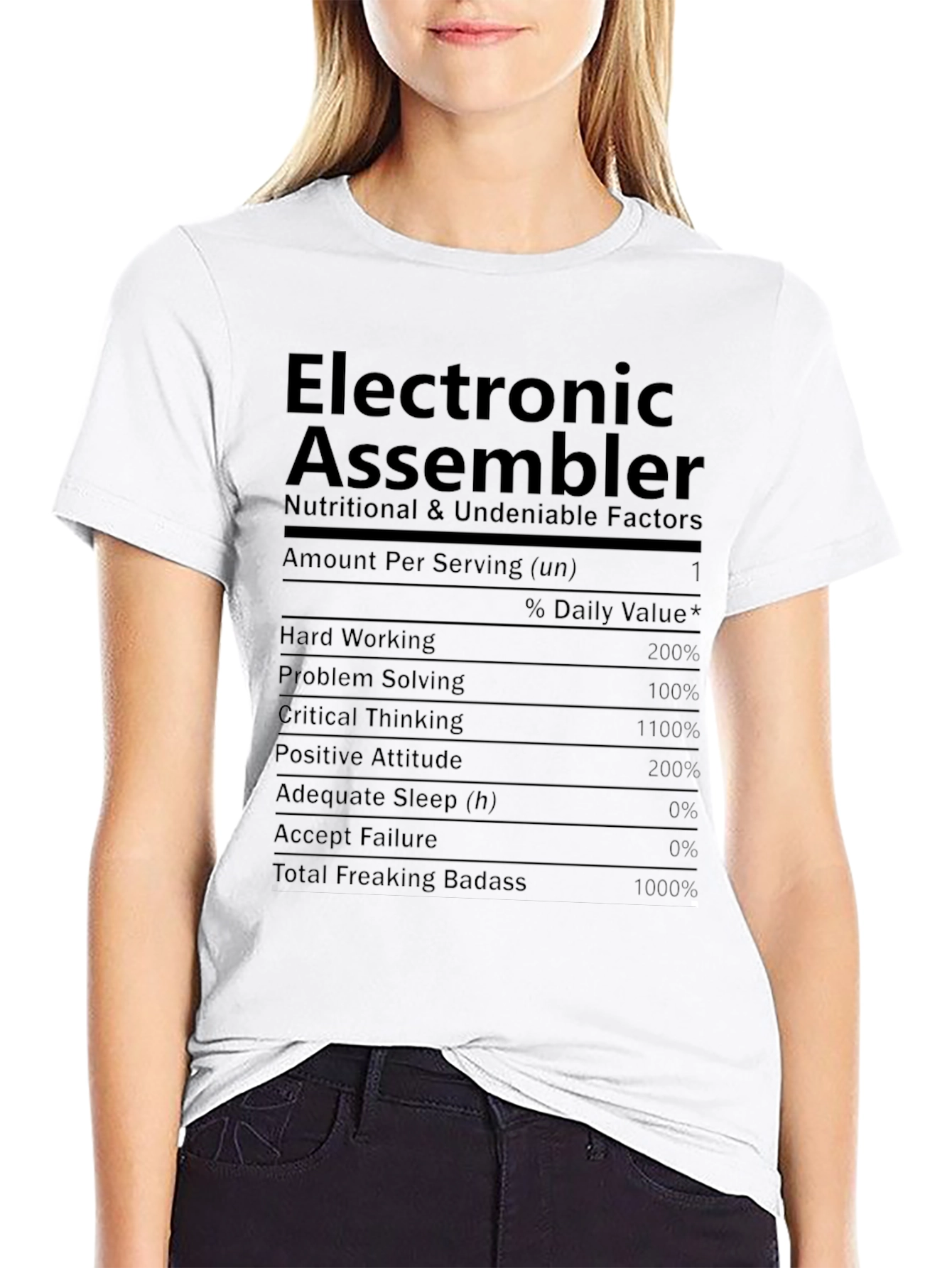 Electronic Assembler Nutritional Facts T-Shirt