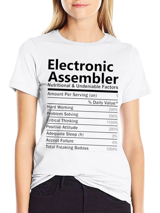 Electronic Assembler Nutritional Facts T-Shirt