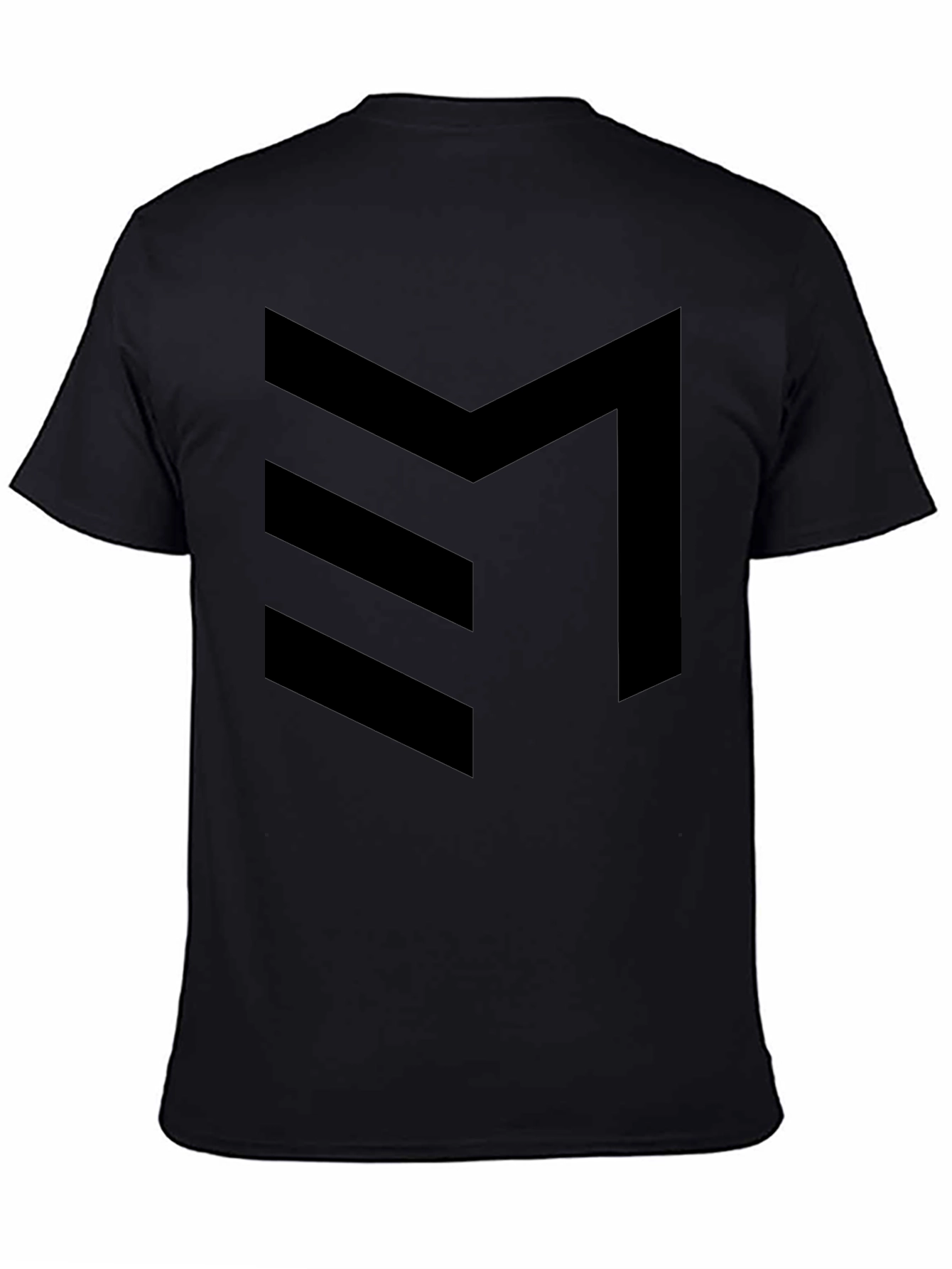Minimalist Chevron Graphic Tee - Black