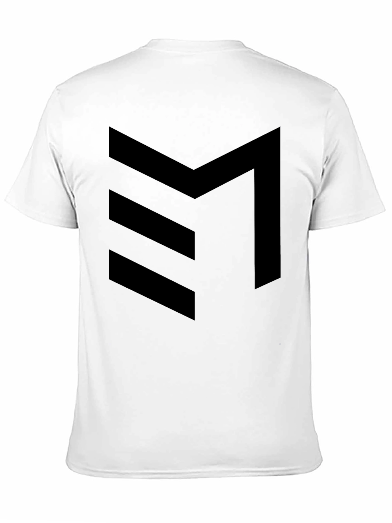 Minimalist Chevron Graphic Tee - Black