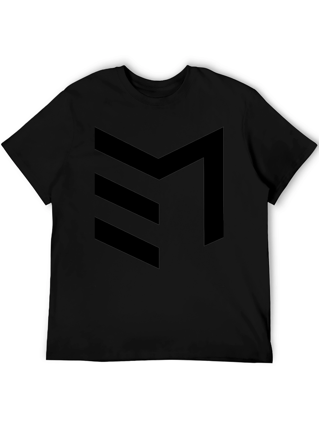 Minimalist Chevron Graphic Tee - Black