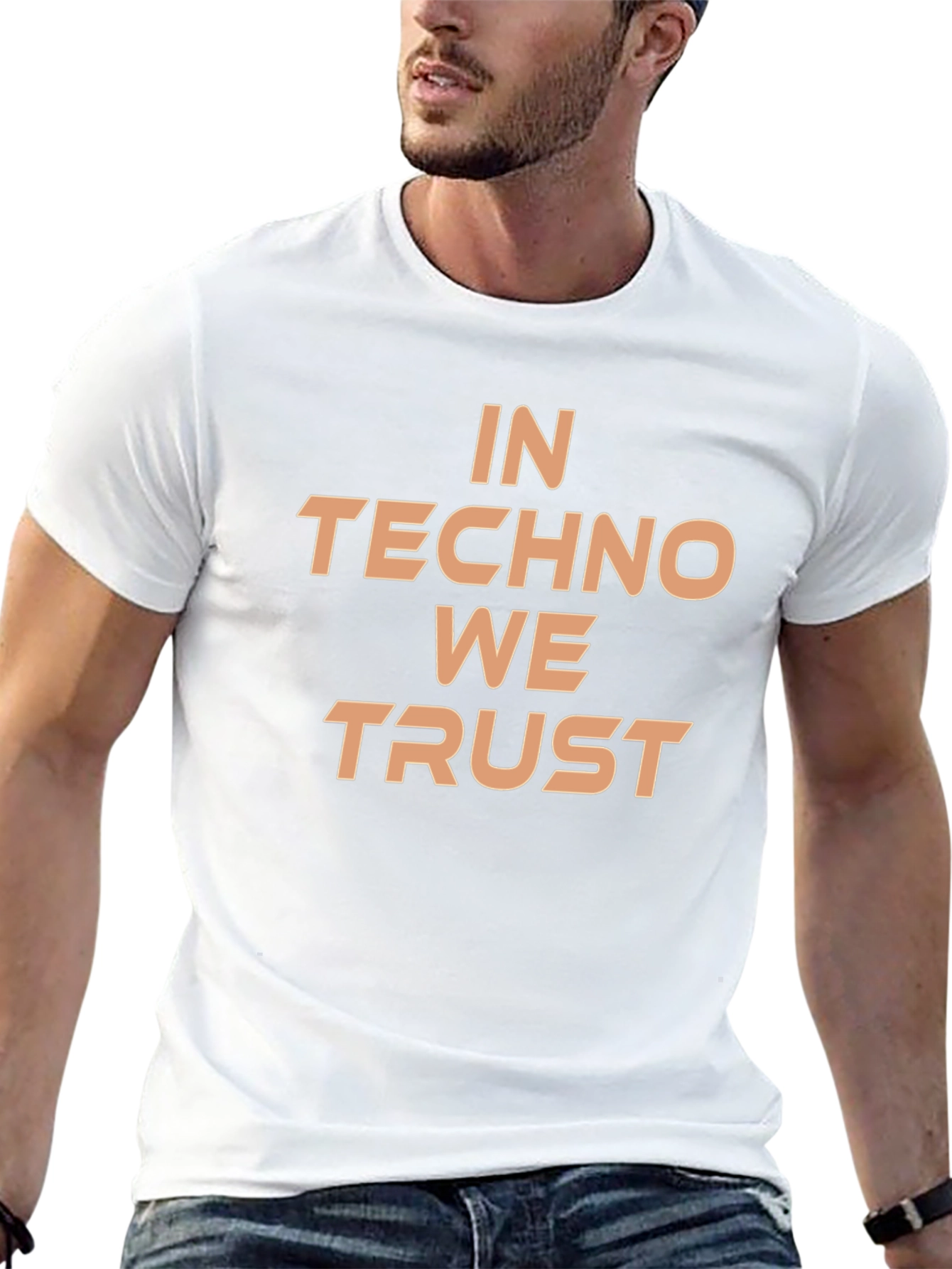 In Techno We Trust Black T-Shirt