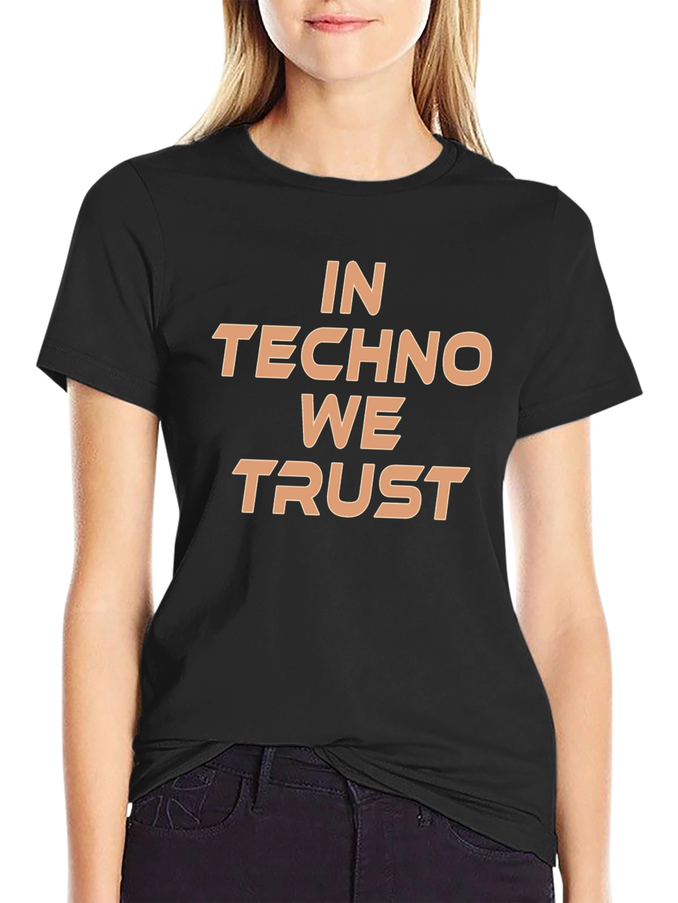 In Techno We Trust Black T-Shirt