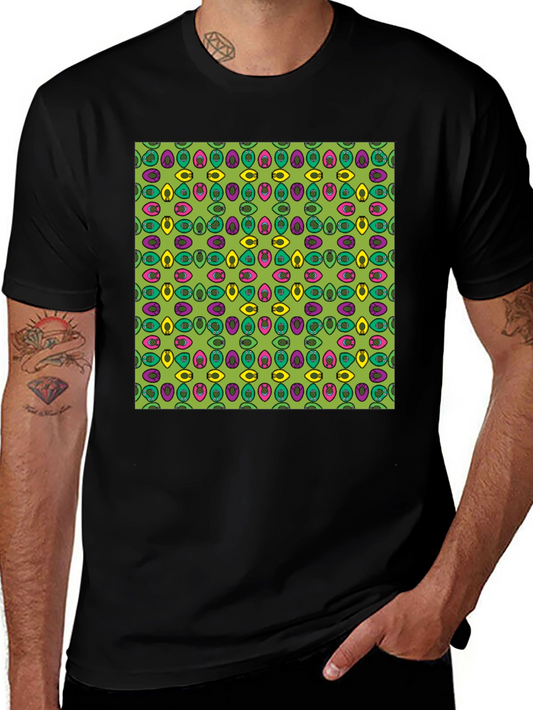 Funky Eye Pattern Tee - Retro Style