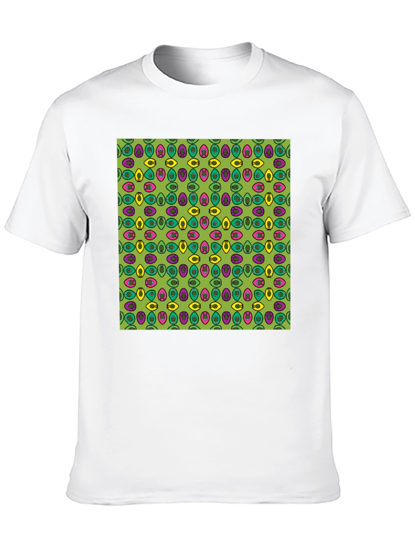 Funky Eye Pattern Tee - Retro Style
