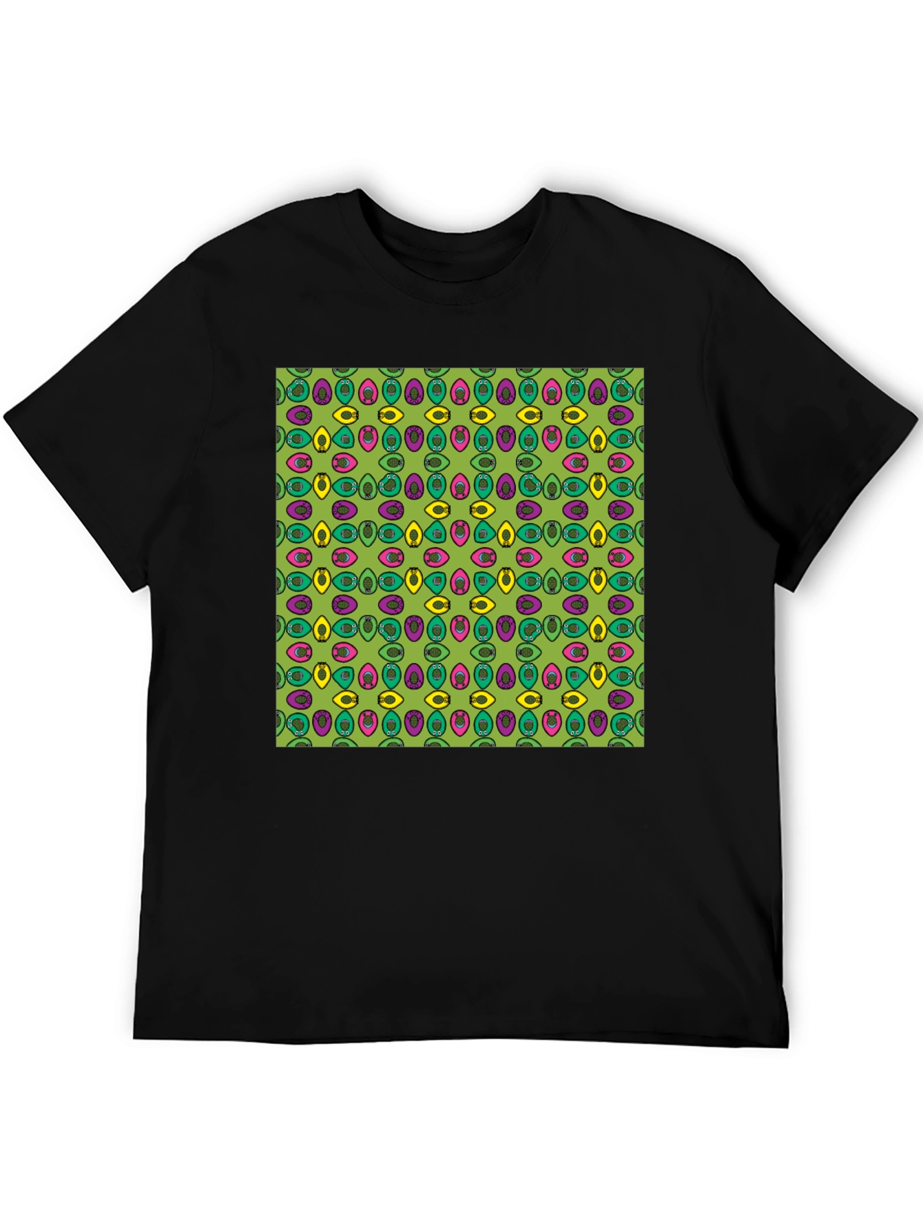 Funky Eye Pattern Tee - Retro Style