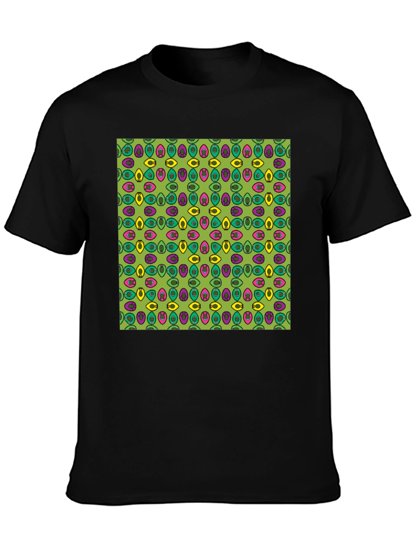 Funky Eye Pattern Tee - Retro Style