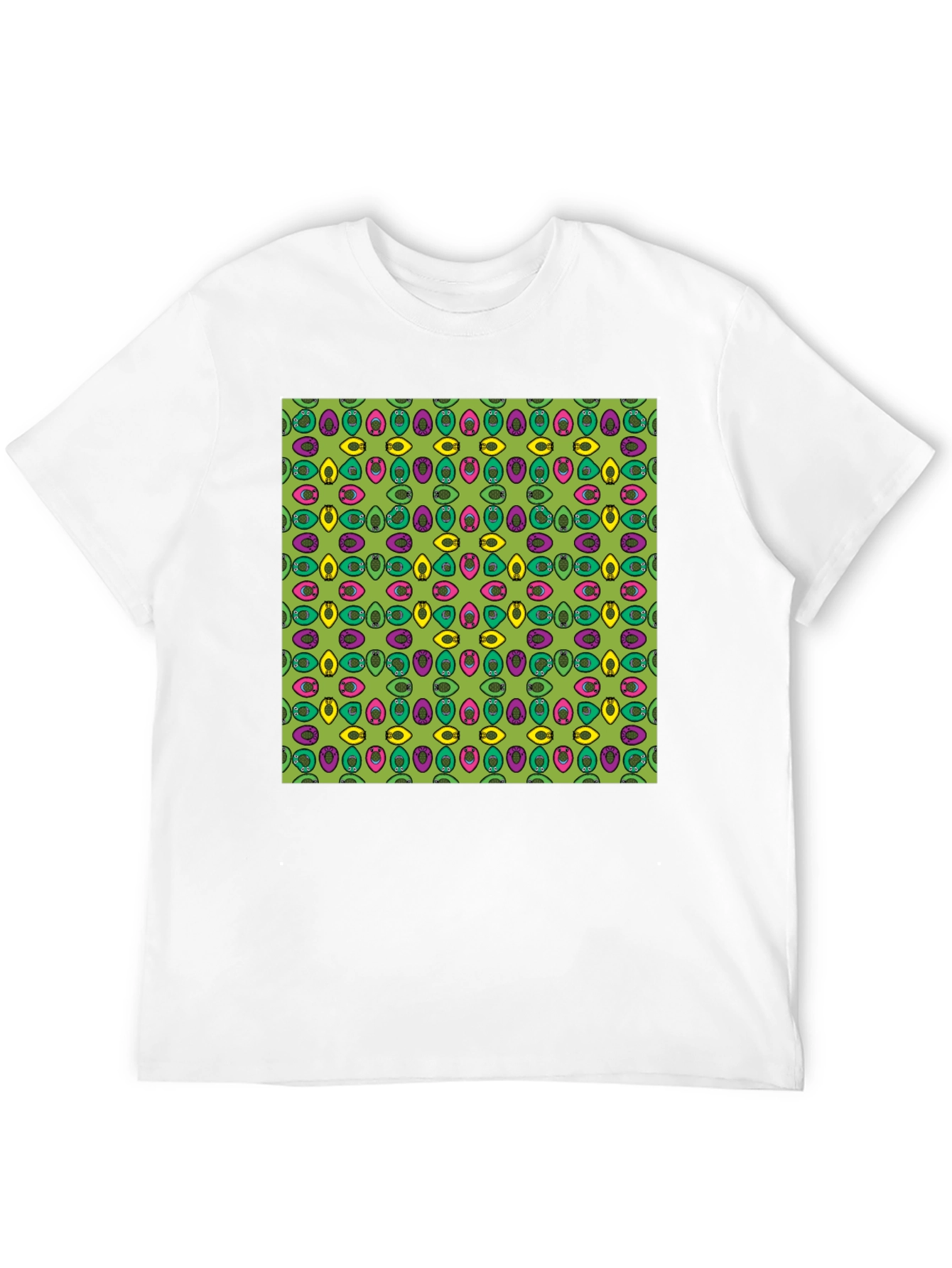 Funky Eye Pattern Tee - Retro Style