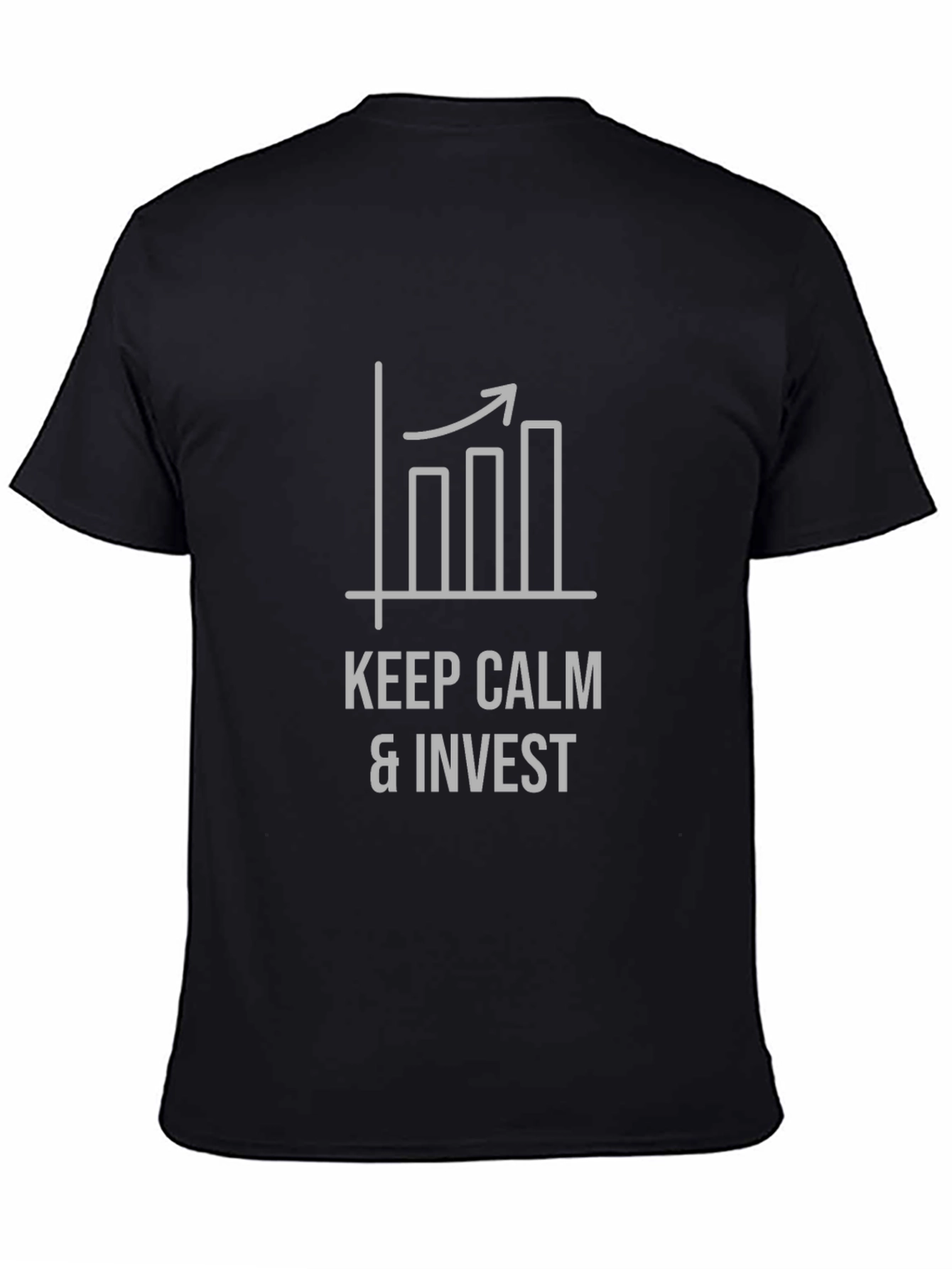Keep Calm & Invest Black Graphic Tee