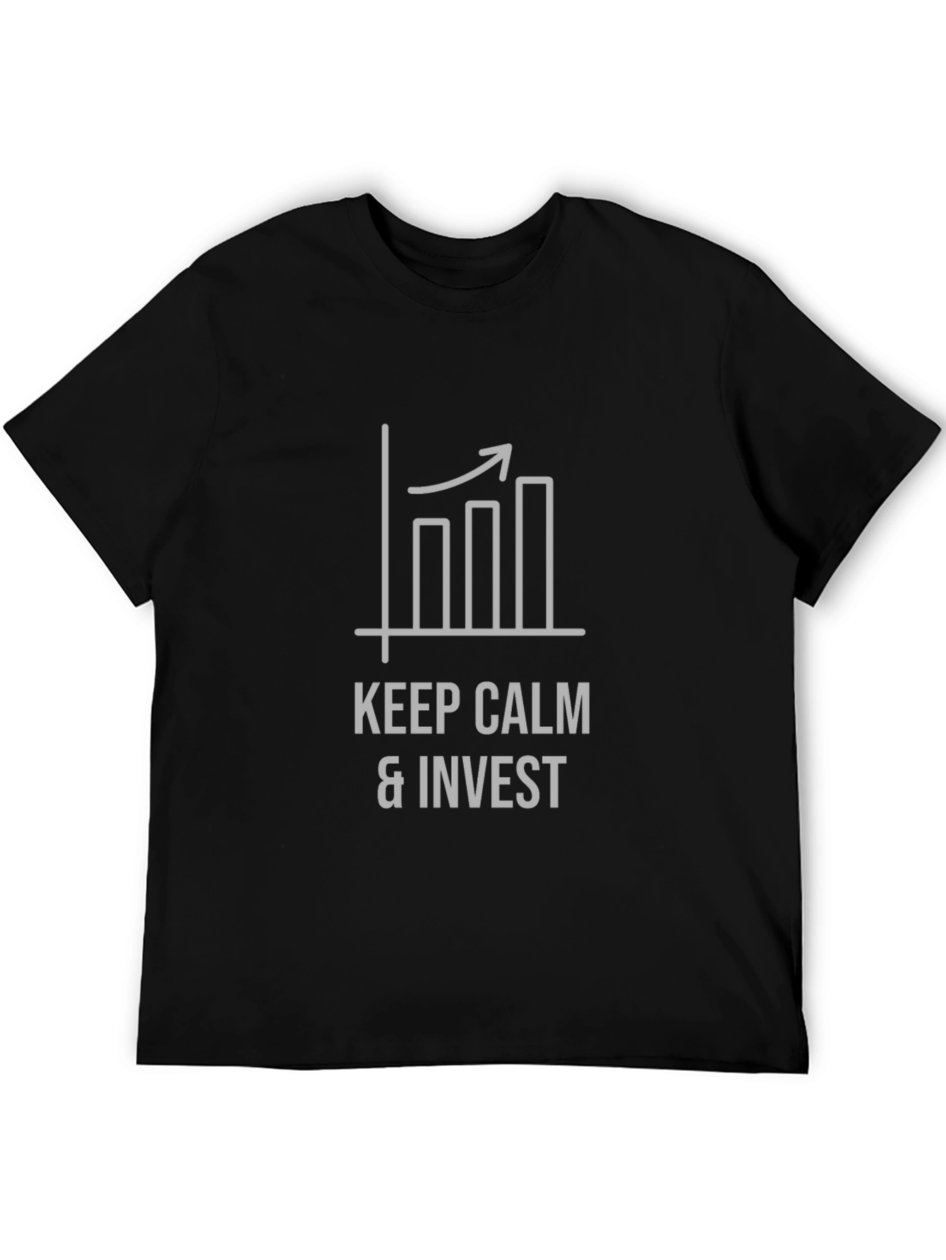 Keep Calm & Invest Black Graphic Tee
