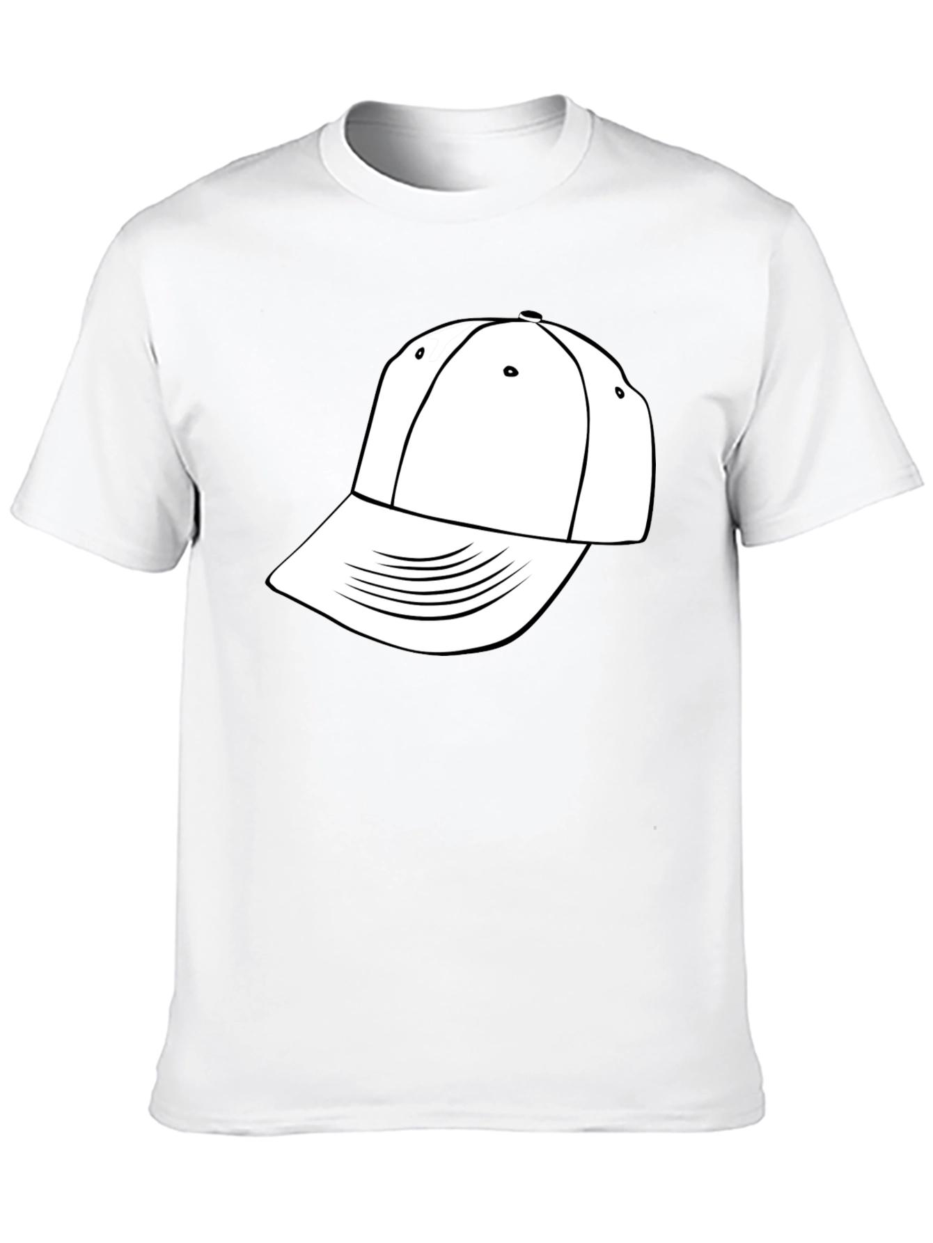 Cool Black T-Shirt with White Hat Graphic