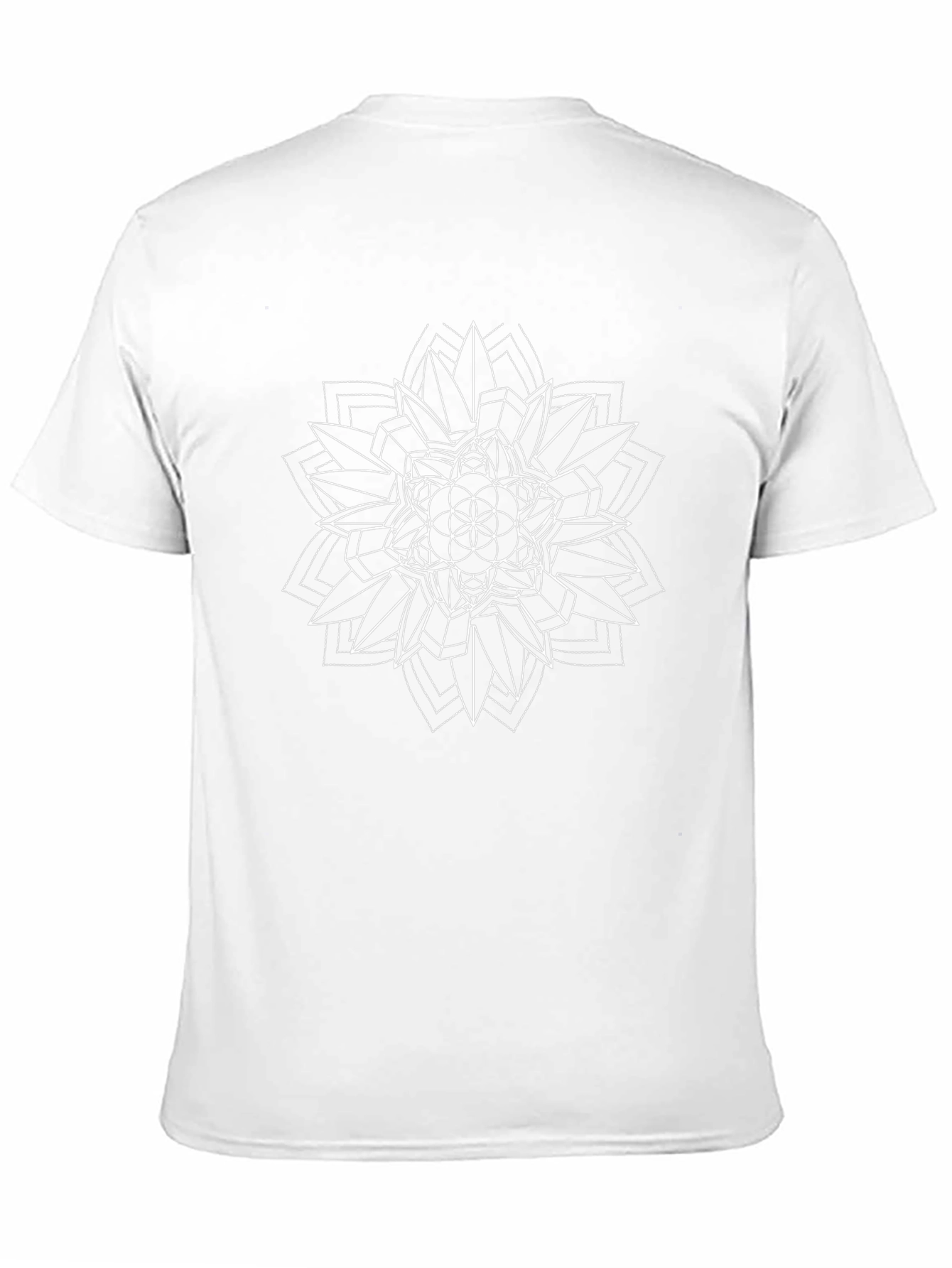 Geometric Mandala T-Shirt - Black Cotton Tee