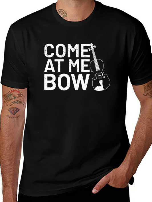 Come At Me Bow Graphic Tee - Musician Humor T-Shirt