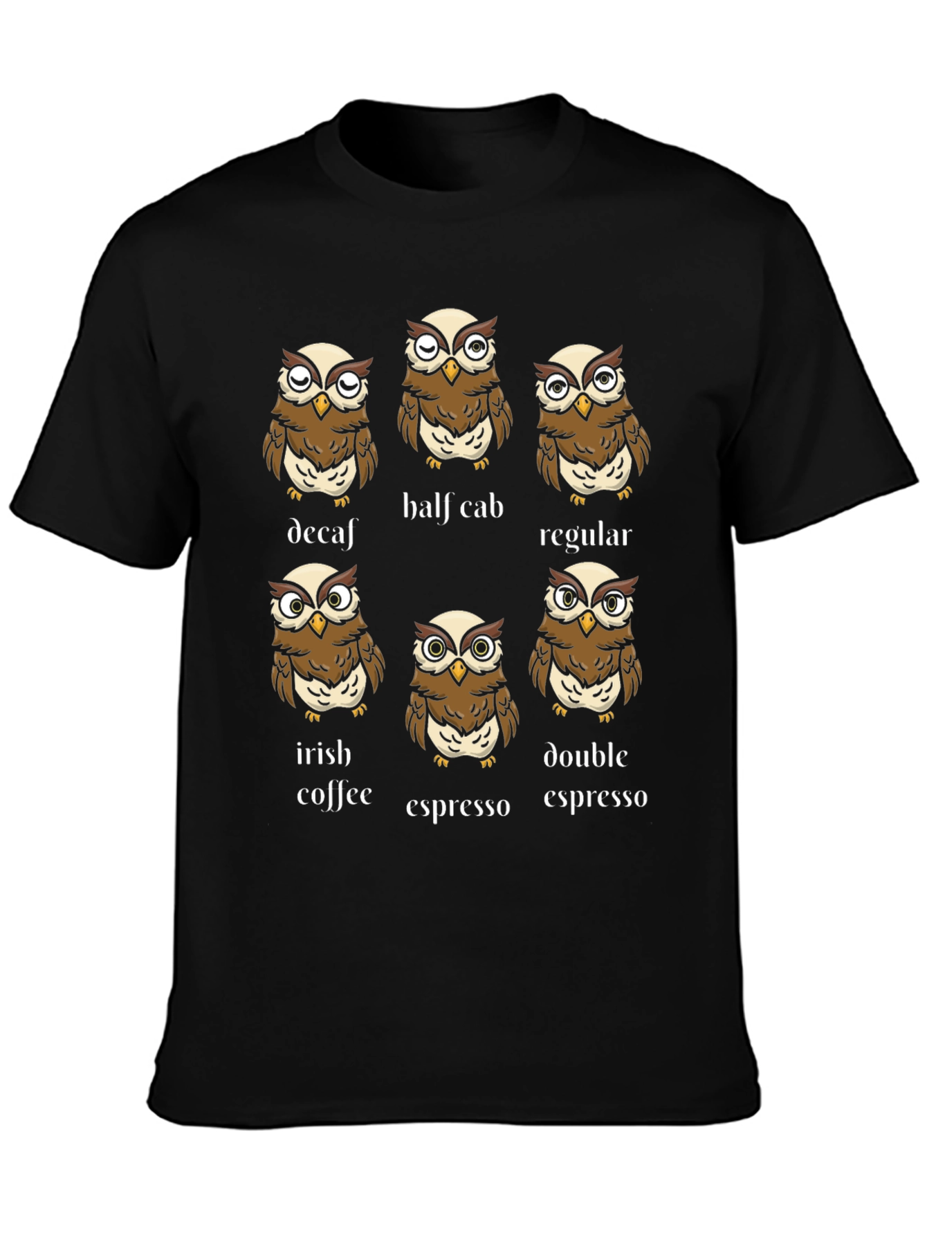 Coffee Owl T-Shirt: Espresso Decaf and More!