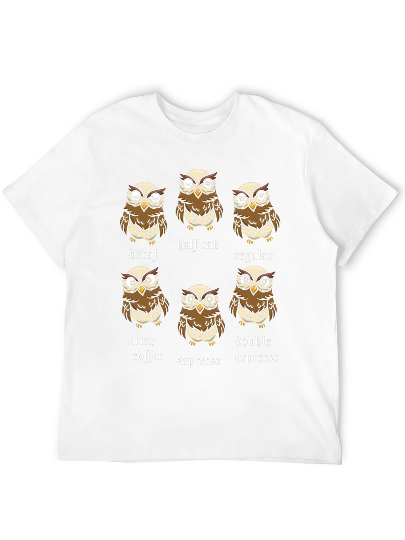 Coffee Owl T-Shirt: Espresso Decaf and More!
