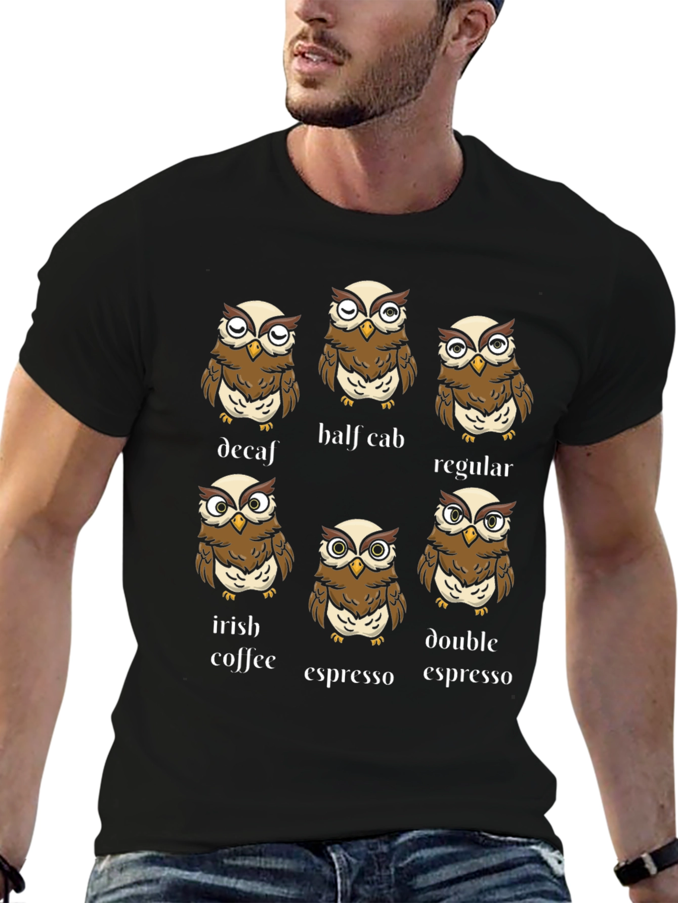 Coffee Owl T-Shirt: Espresso Decaf and More!