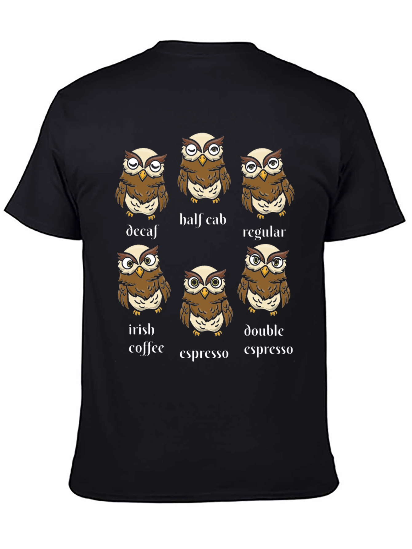 Coffee Owl T-Shirt: Espresso Decaf and More!