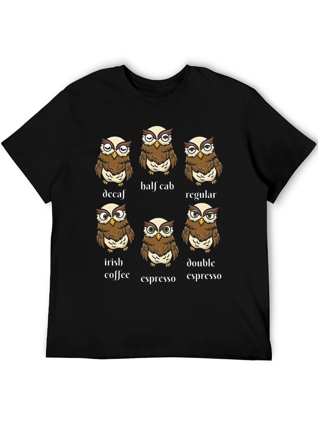 Coffee Owl T-Shirt: Espresso Decaf and More!