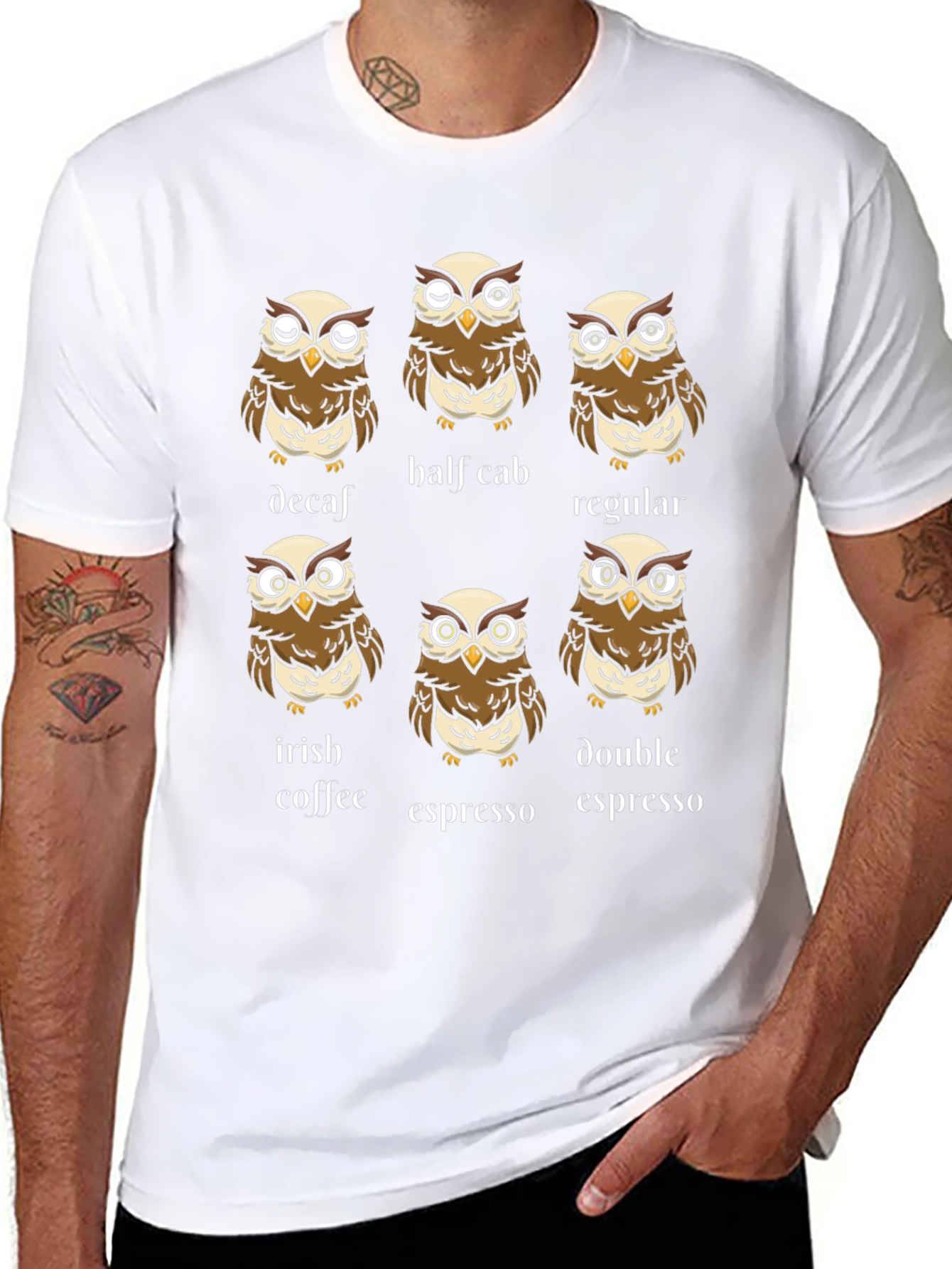 Coffee Owl T-Shirt: Espresso Decaf and More!