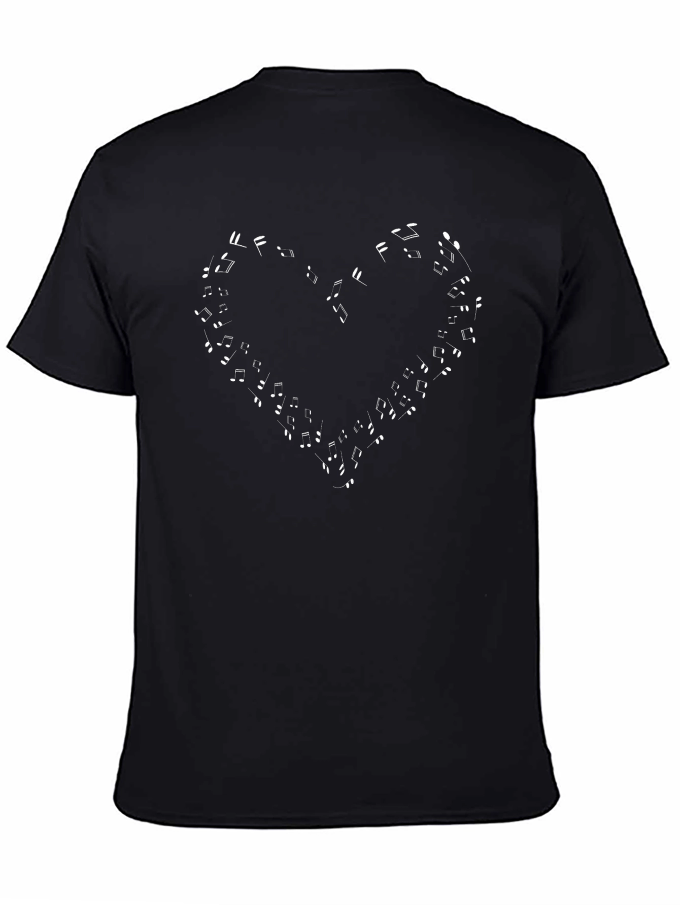 Music Heartbeat Black T-Shirt