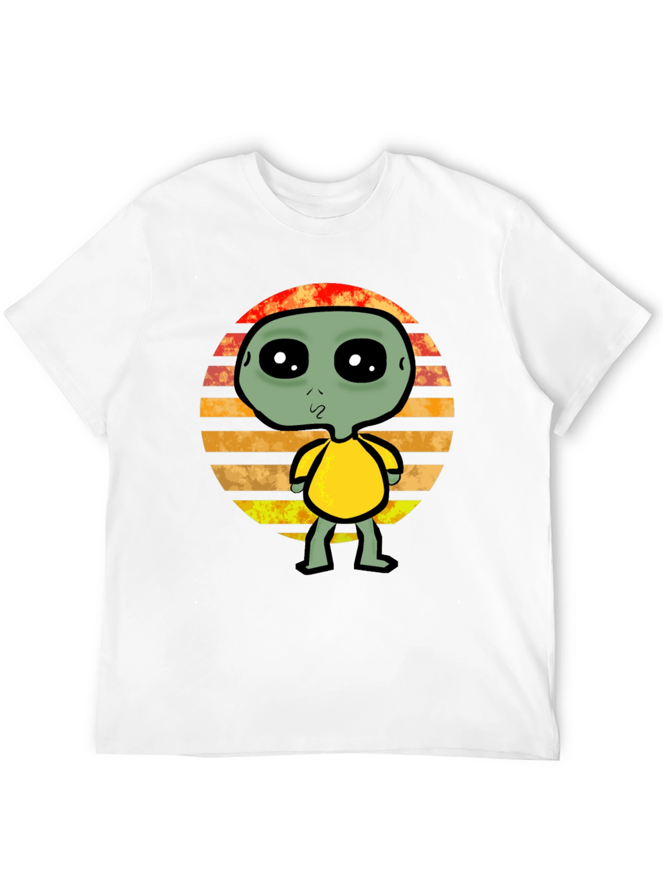 Retro Alien Graphic Tee - Black