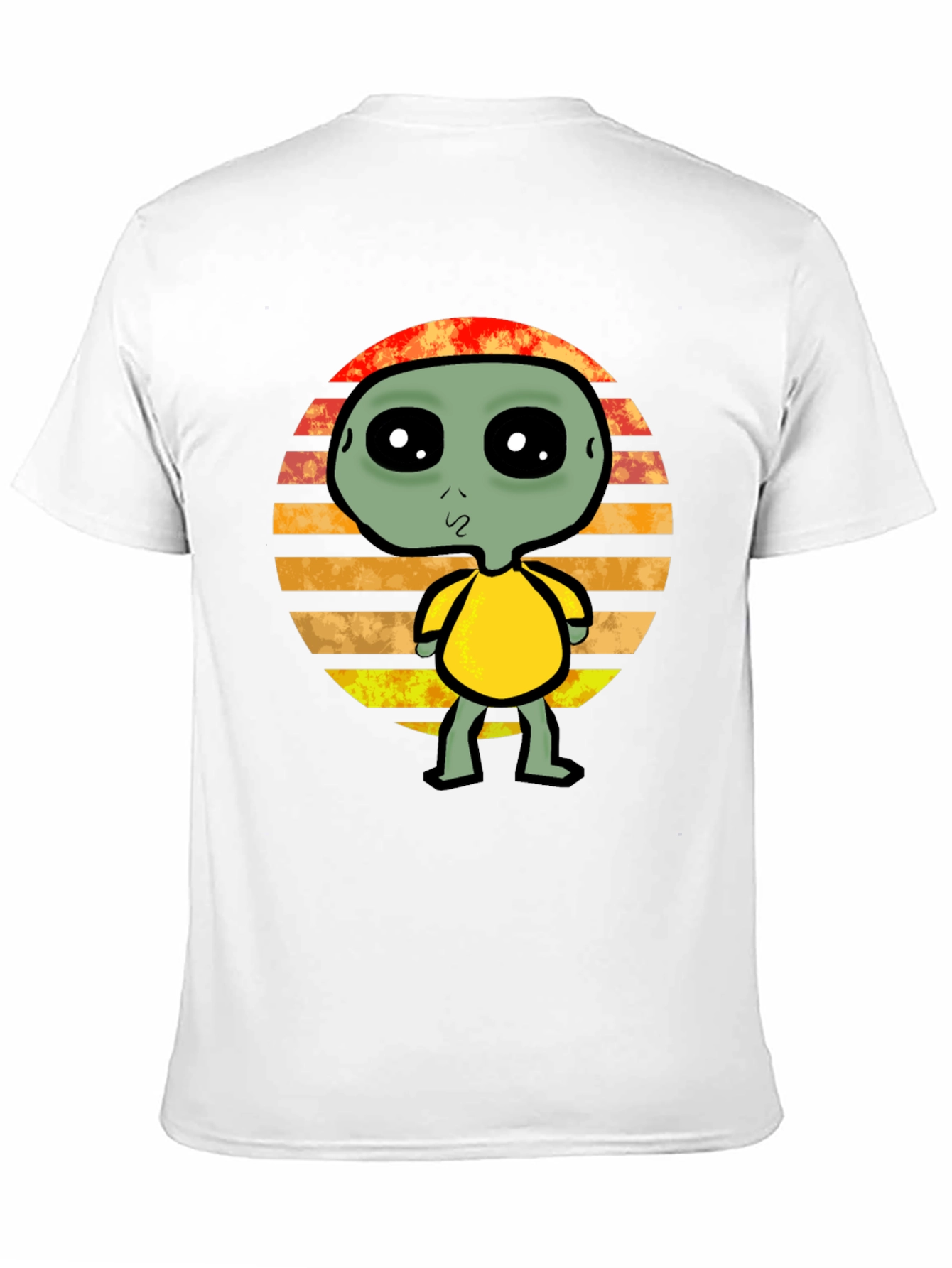 Retro Alien Graphic Tee - Black
