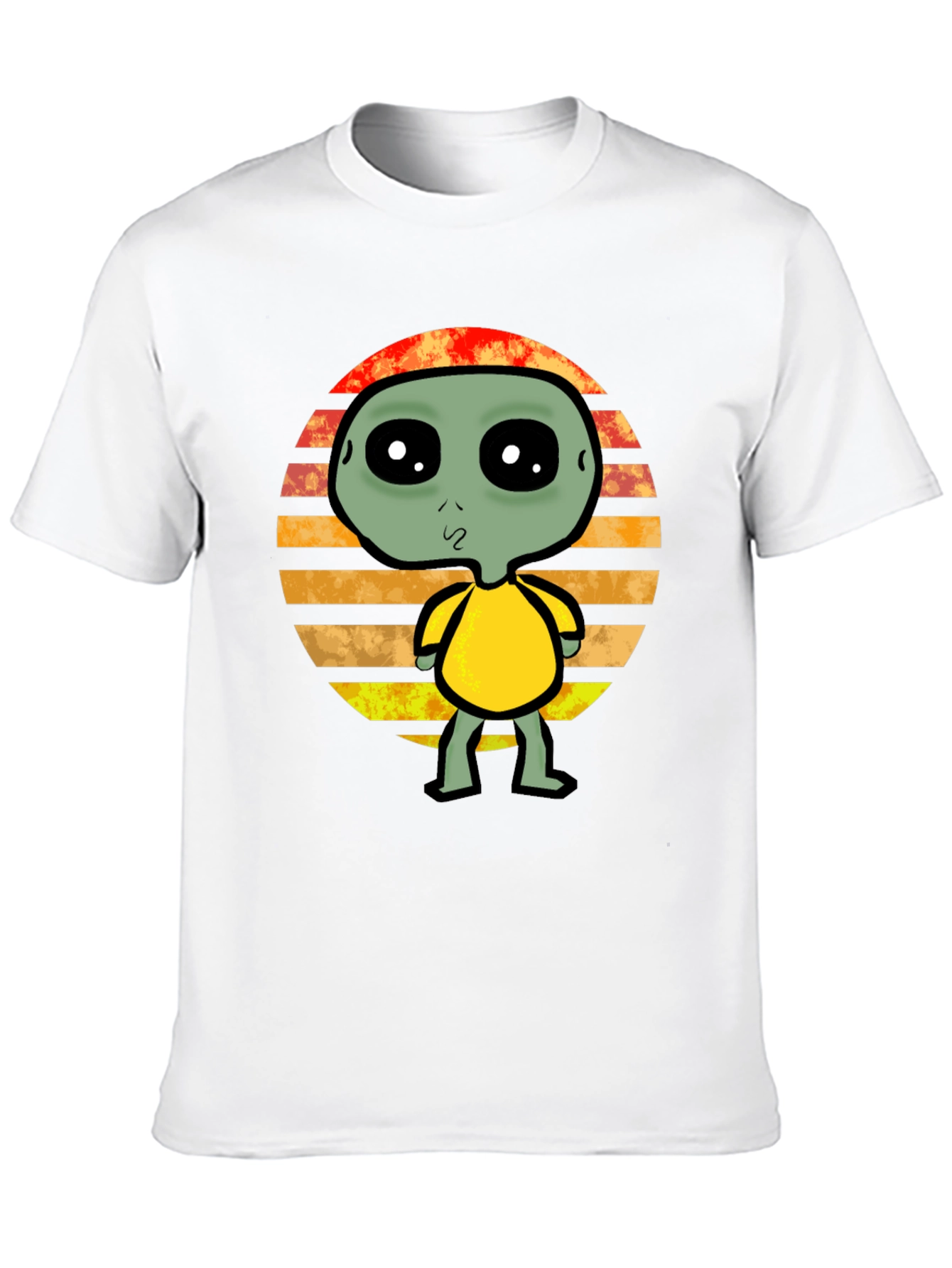 Retro Alien Graphic Tee - Black