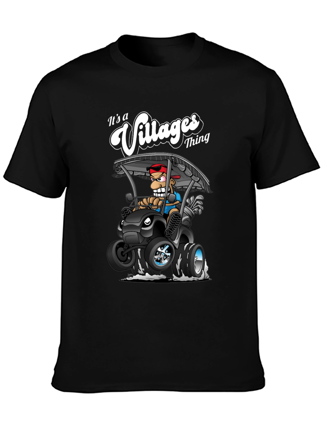 Its a Villages Thing Cartoon Golf Cart T-Shirt