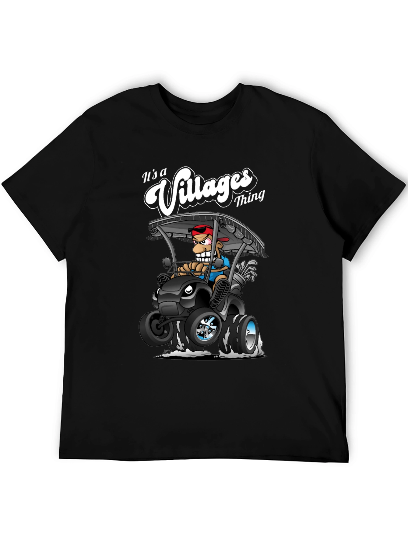Its a Villages Thing Cartoon Golf Cart T-Shirt