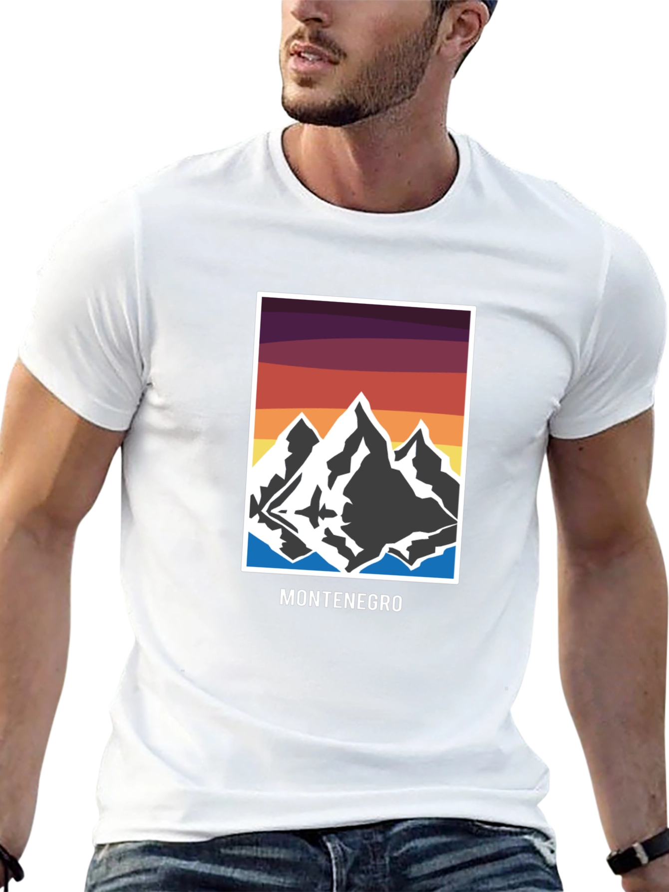 Montenegro Mountain Graphic Tee - Stylish Black T-Shirt