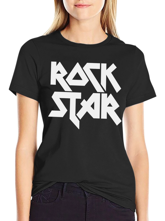 Rock Star Graphic Print T-Shirt - Black
