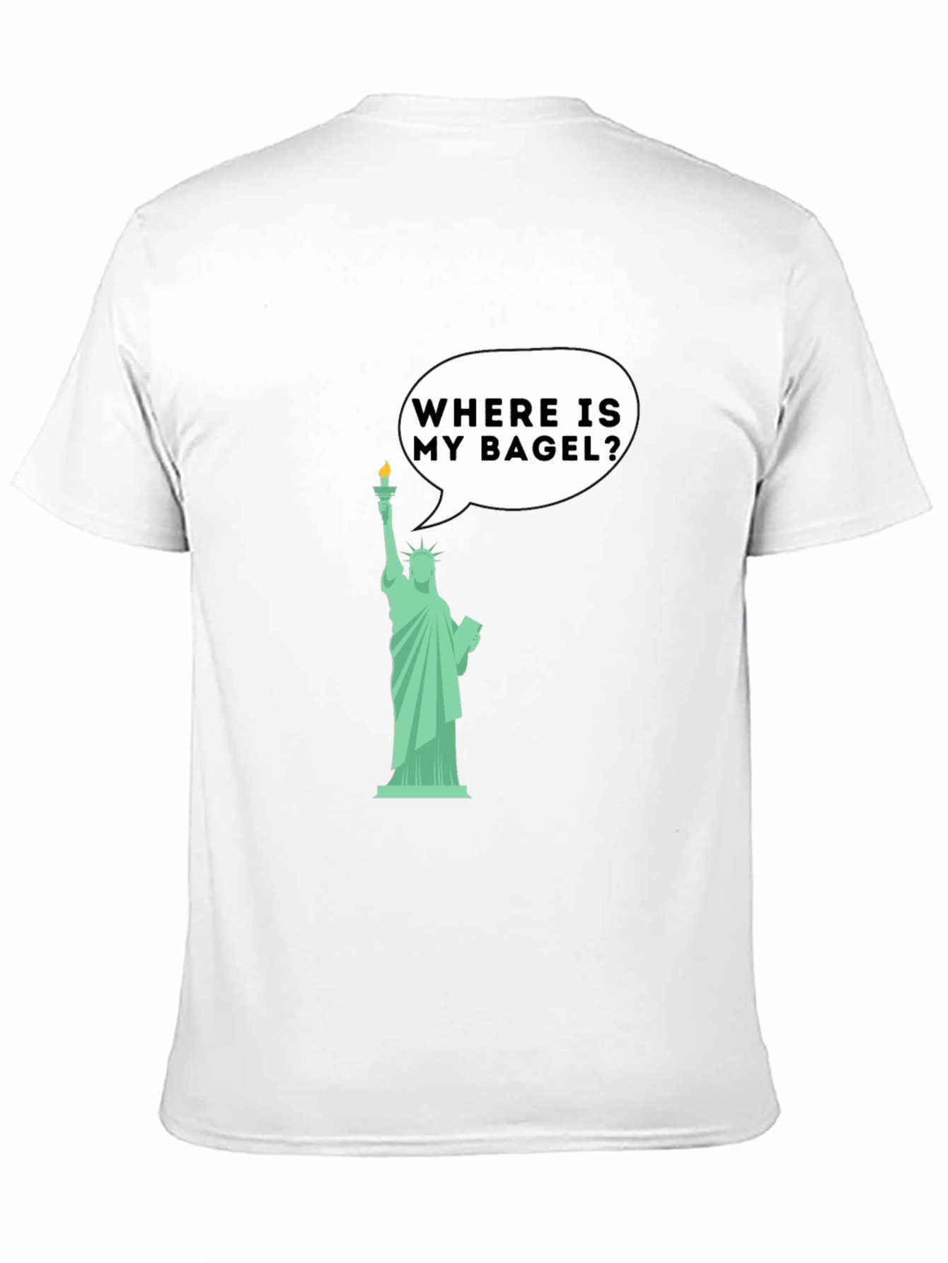 Funny Statue of Liberty Bagel Graphic T-Shirt