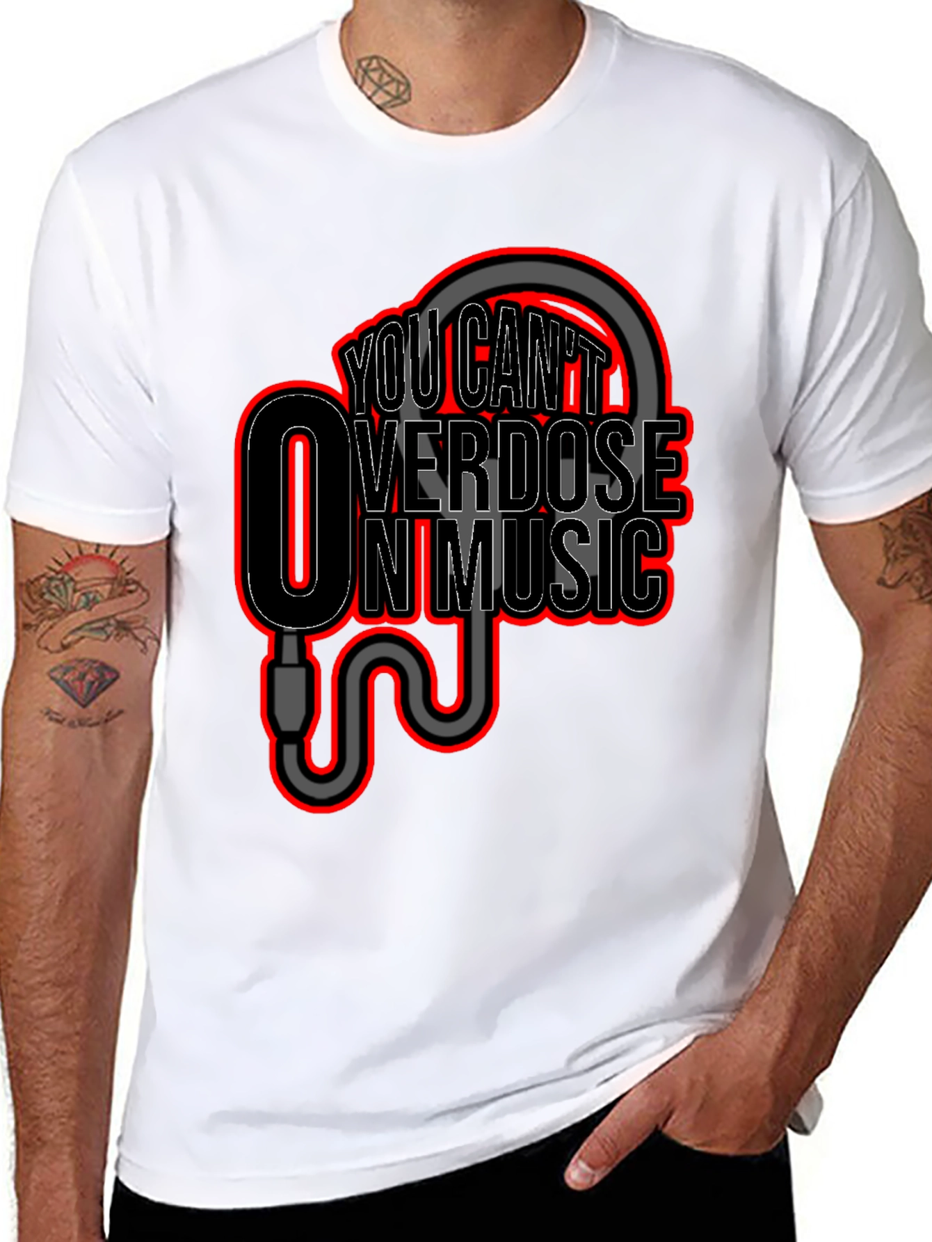 You Cant Overdose On Music Graphic T-Shirt