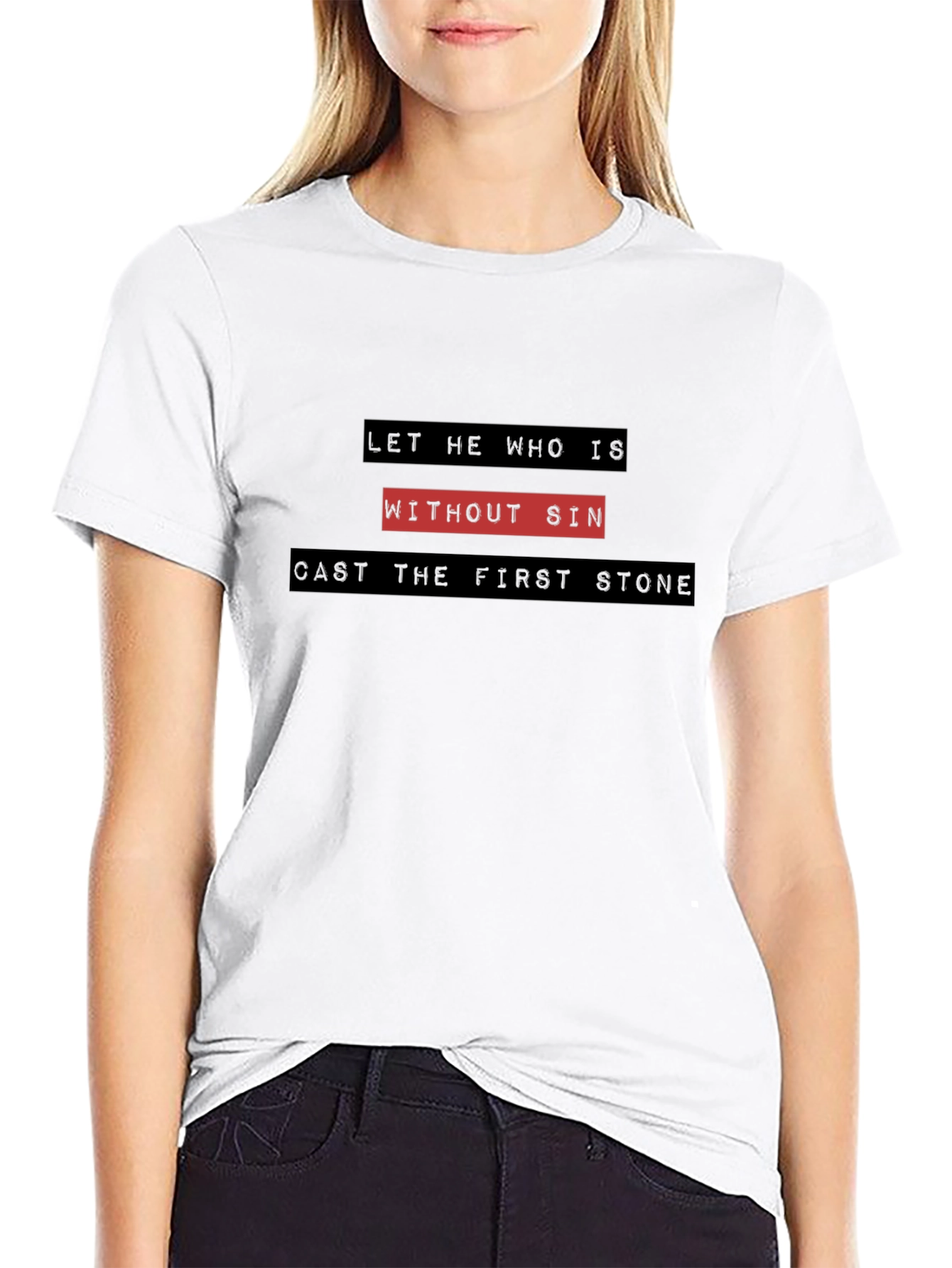 Without Sin Graphic Tee - Black Cotton T-Shirt