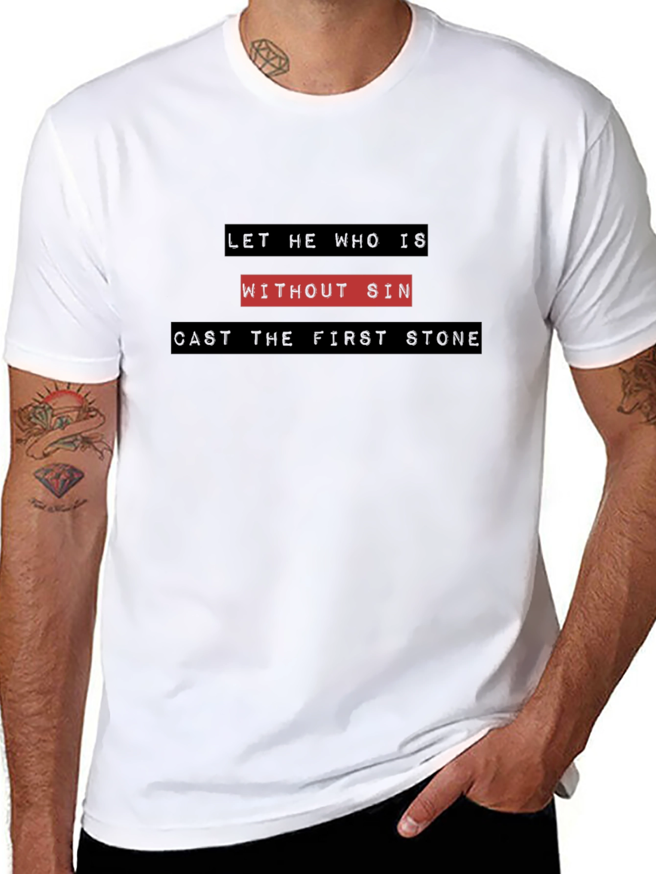 Without Sin Graphic Tee - Black Cotton T-Shirt